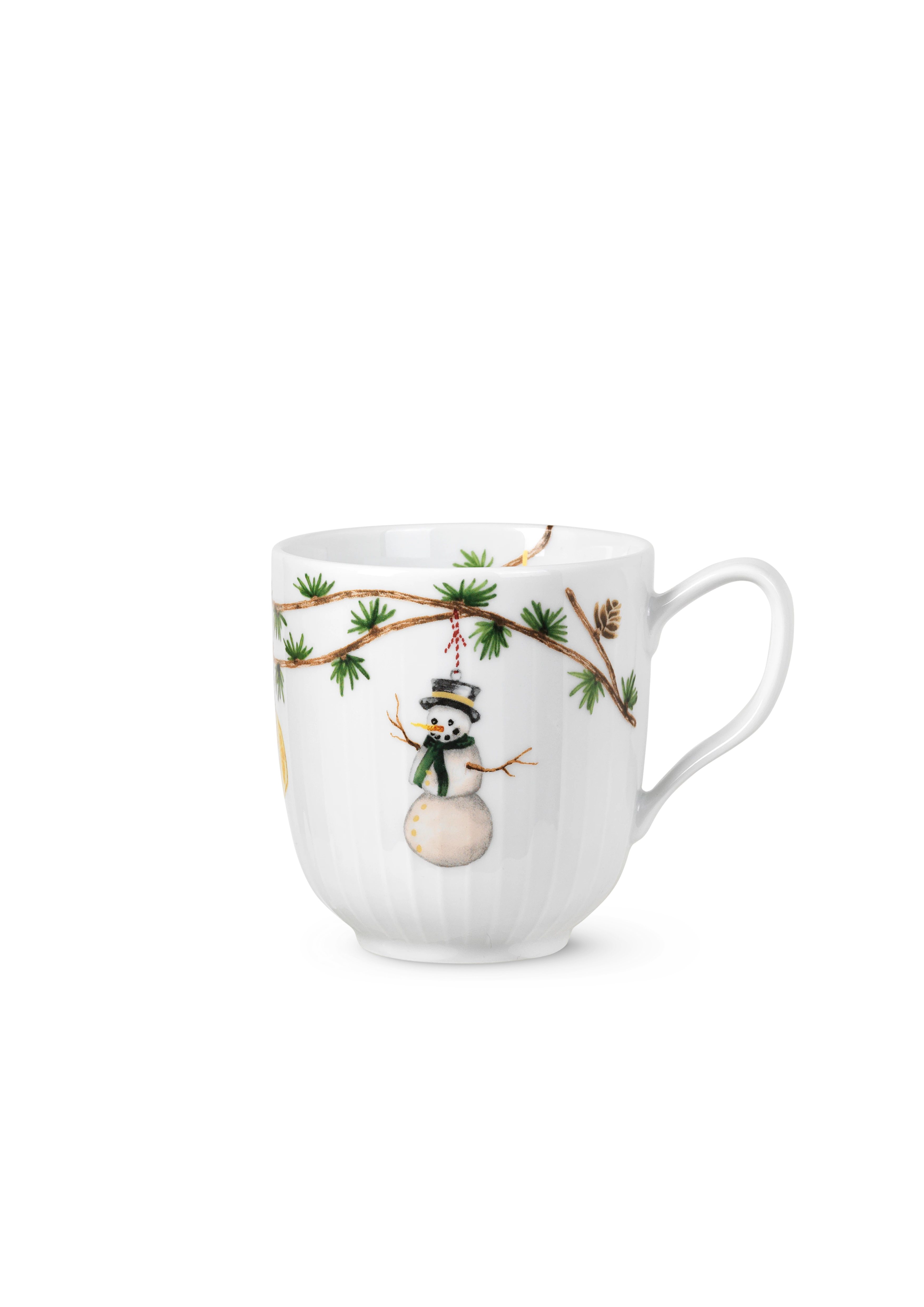 Becher 2019 33 cl von Kähler in der Farbe Weiss mit Dekoration, hergestellt aus Keramik