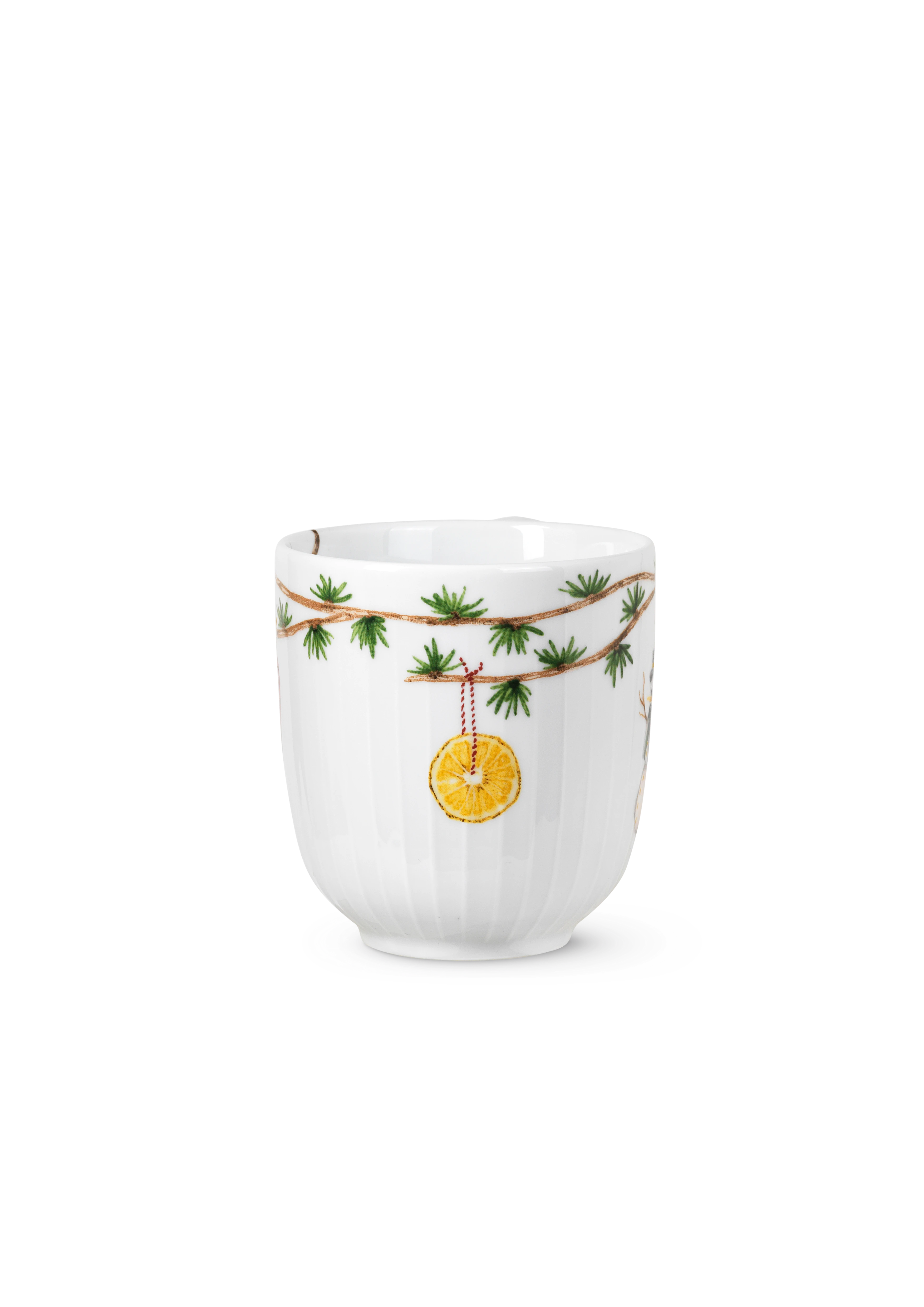 Becher 2019 33 cl von Kähler in der Farbe Weiss mit Dekoration, hergestellt aus Keramik