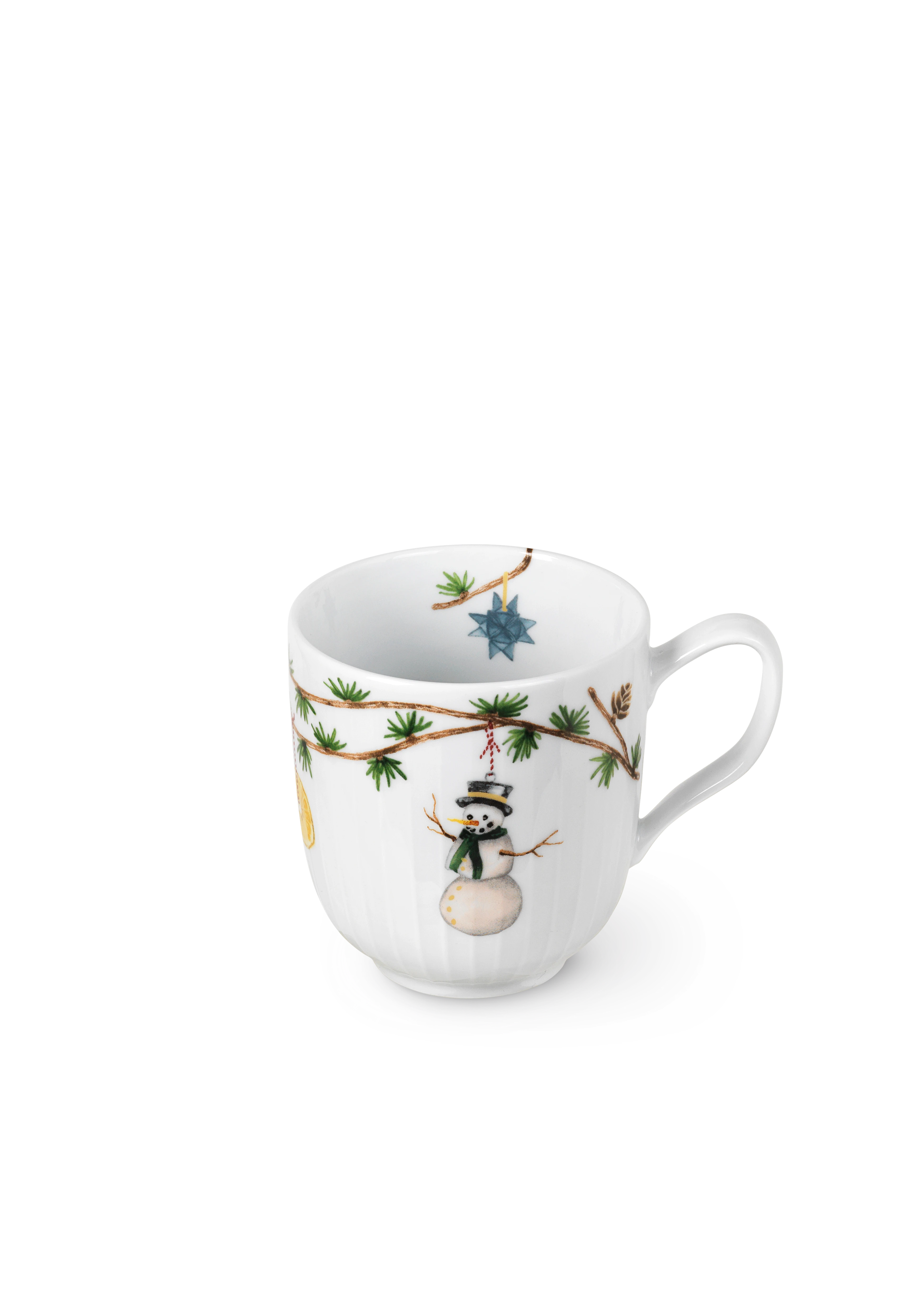 Becher 2019 33 cl von Kähler in der Farbe Weiss mit Dekoration, hergestellt aus Keramik