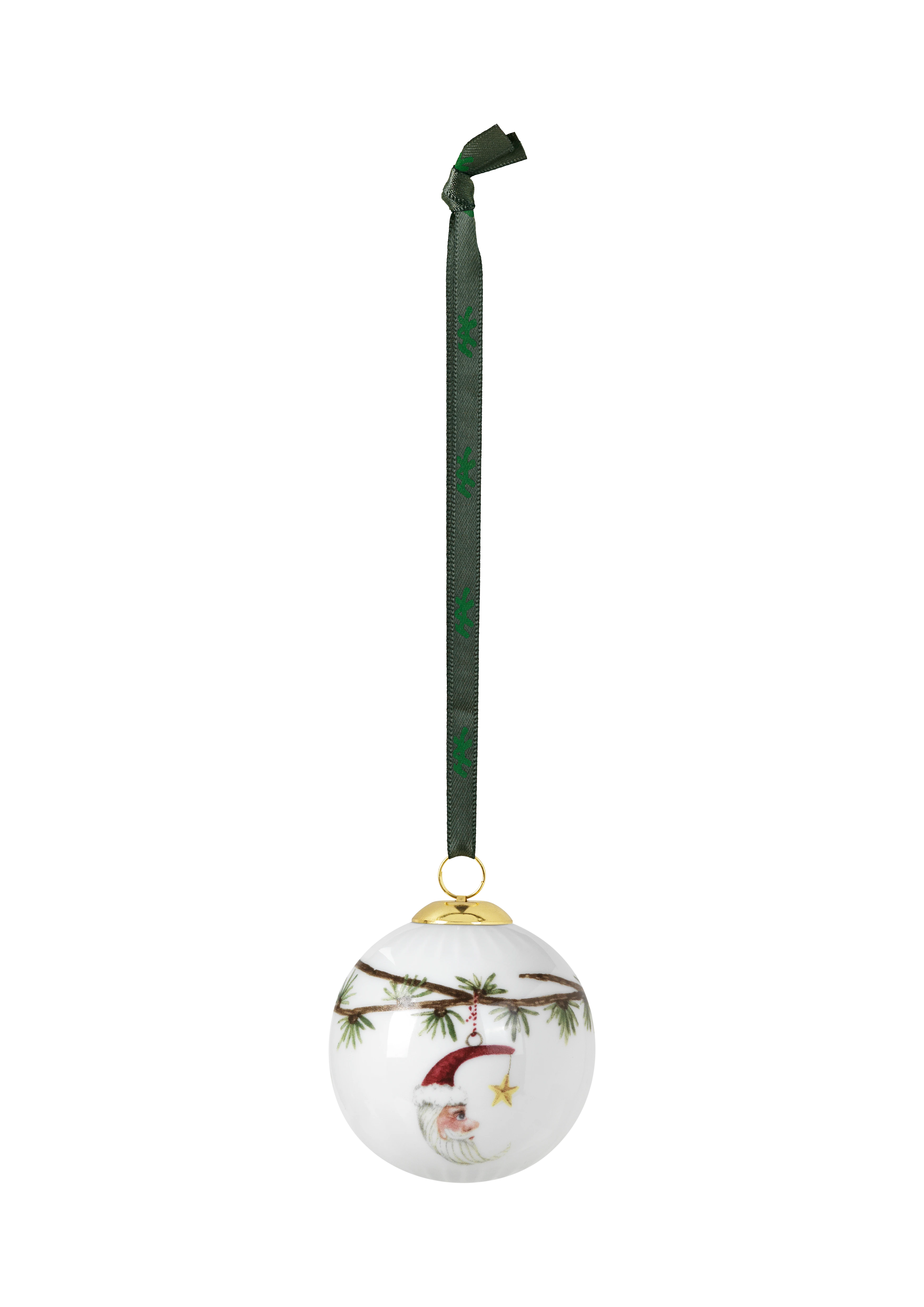 Bauble 2019 Ø6 cm from Kähler  in White w. deco color, made of Ceramics