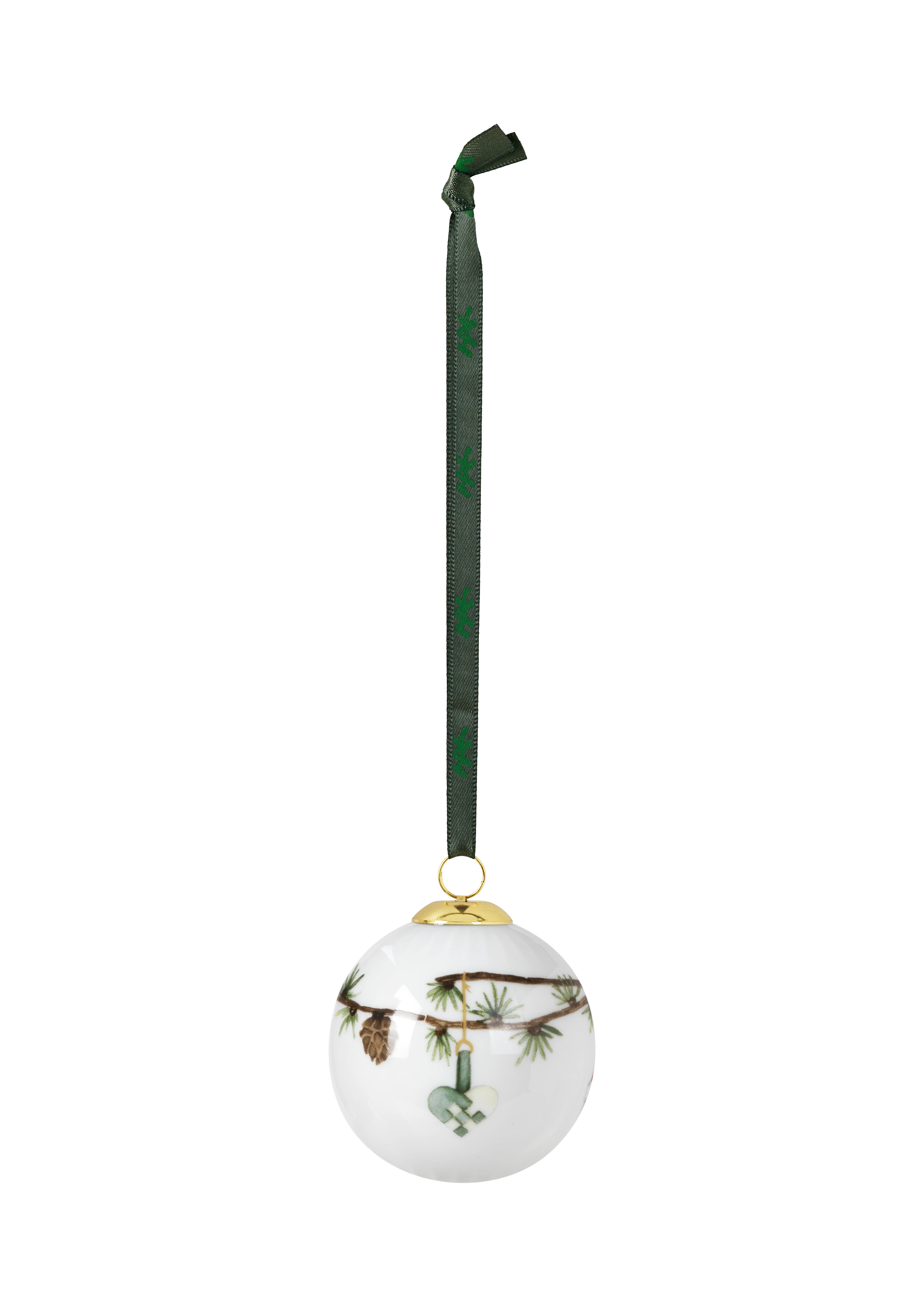 Bauble 2019 Ø6 cm from Kähler  in White w. deco color, made of Ceramics