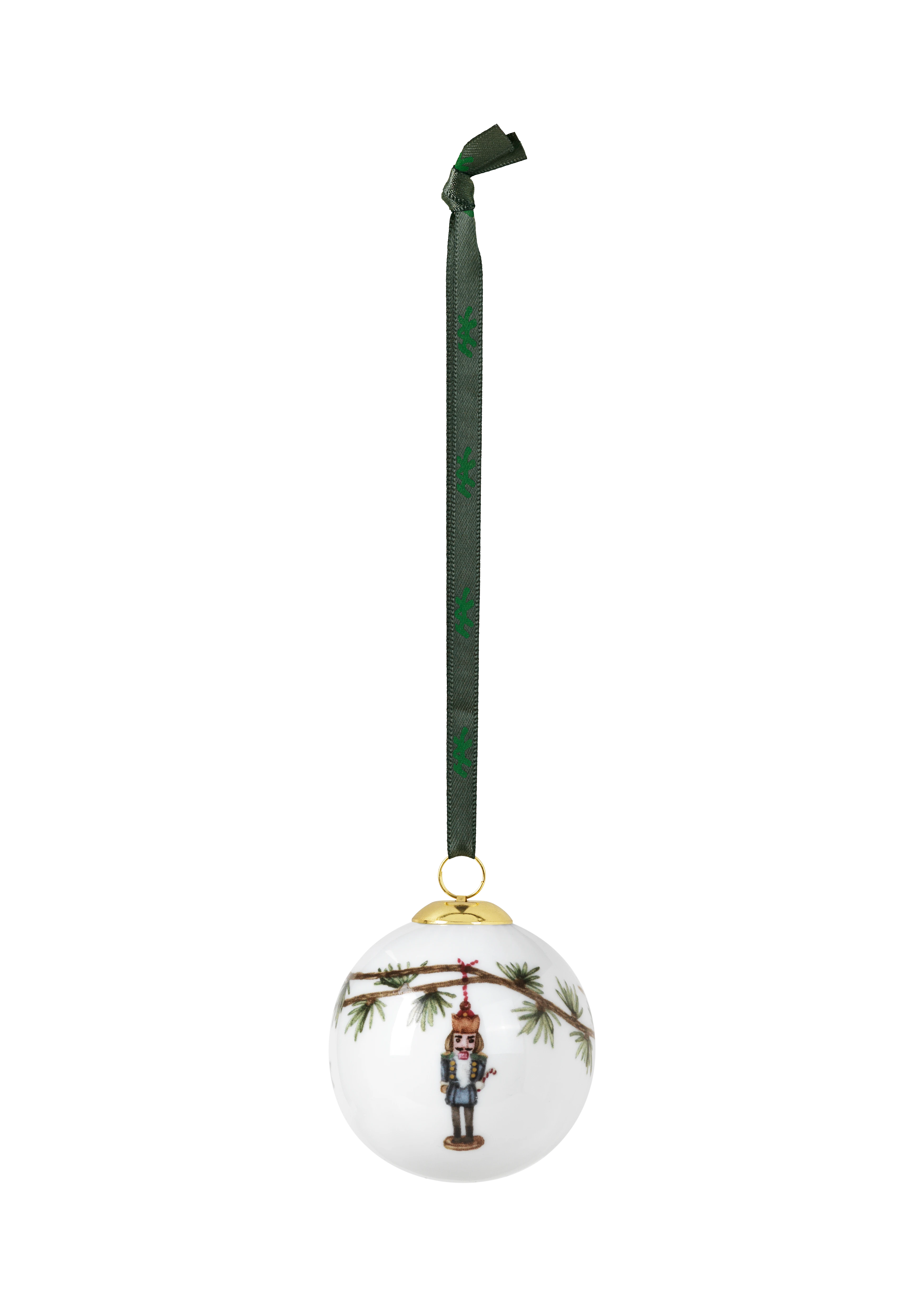 Bauble 2018 Ø6 cm from Kähler  in White w. deco color, made of Ceramics