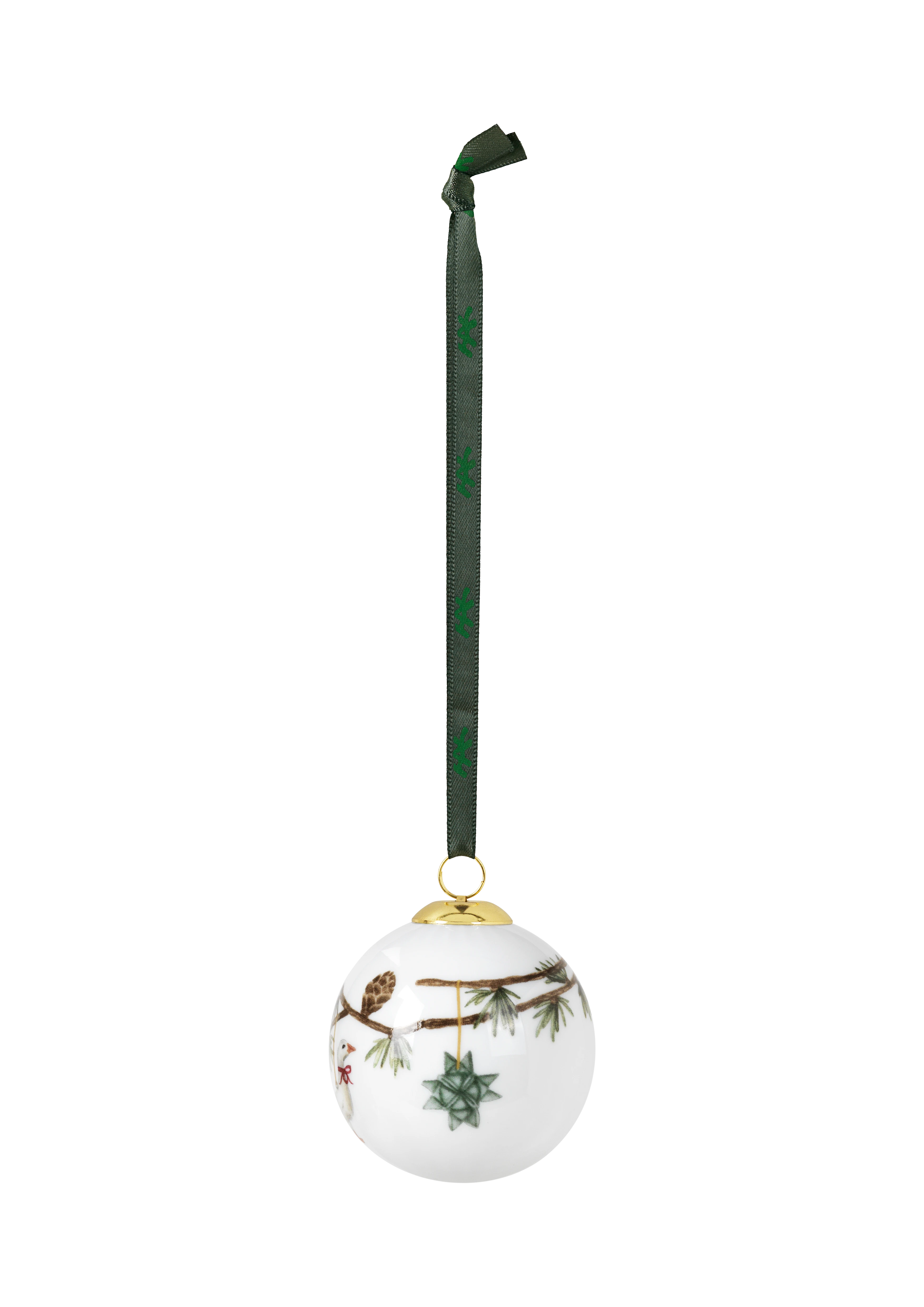 Bauble 2018 Ø6 cm from Kähler  in White w. deco color, made of Ceramics