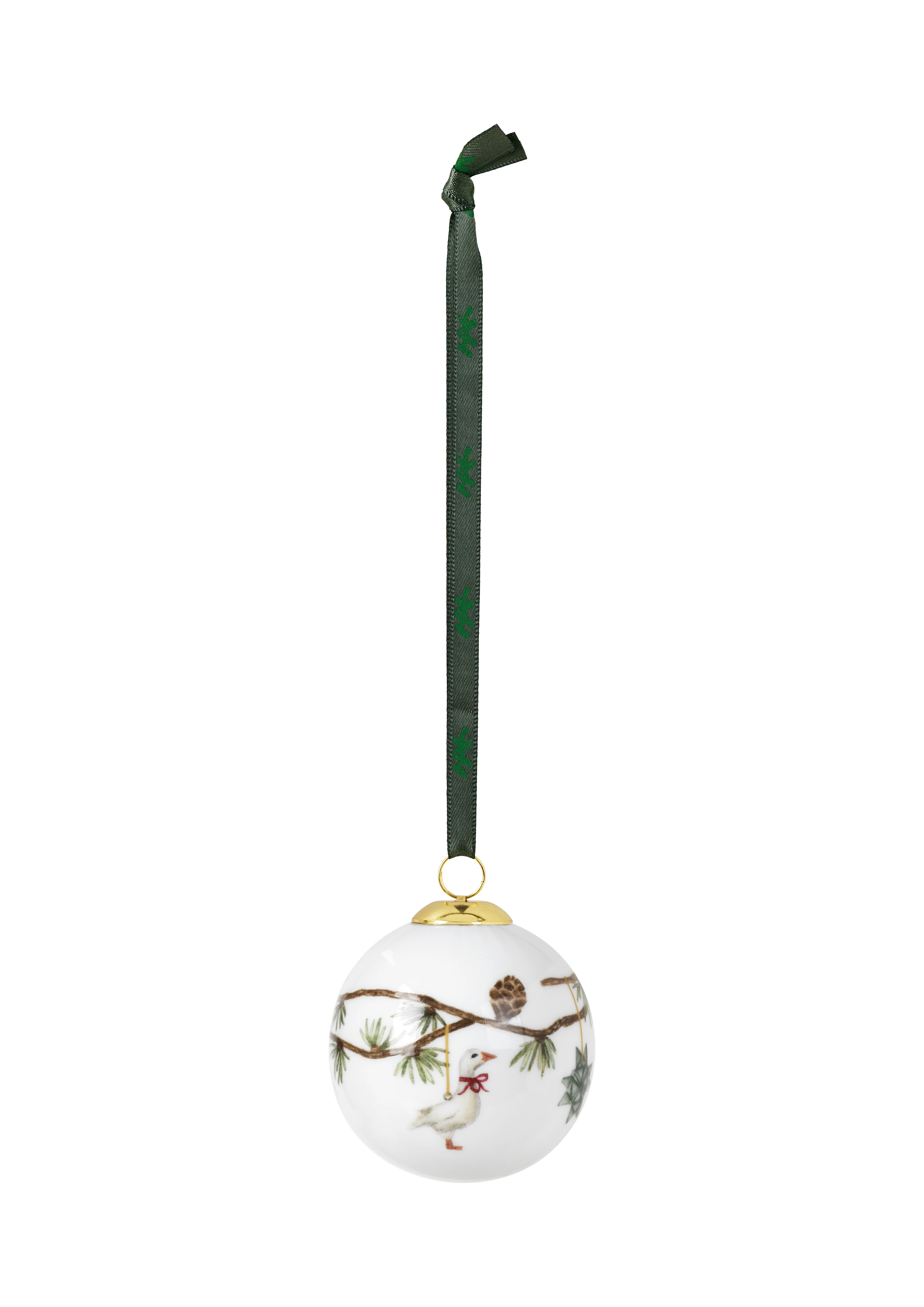 Bauble 2018 Ø6 cm from Kähler  in White w. deco color, made of Ceramics