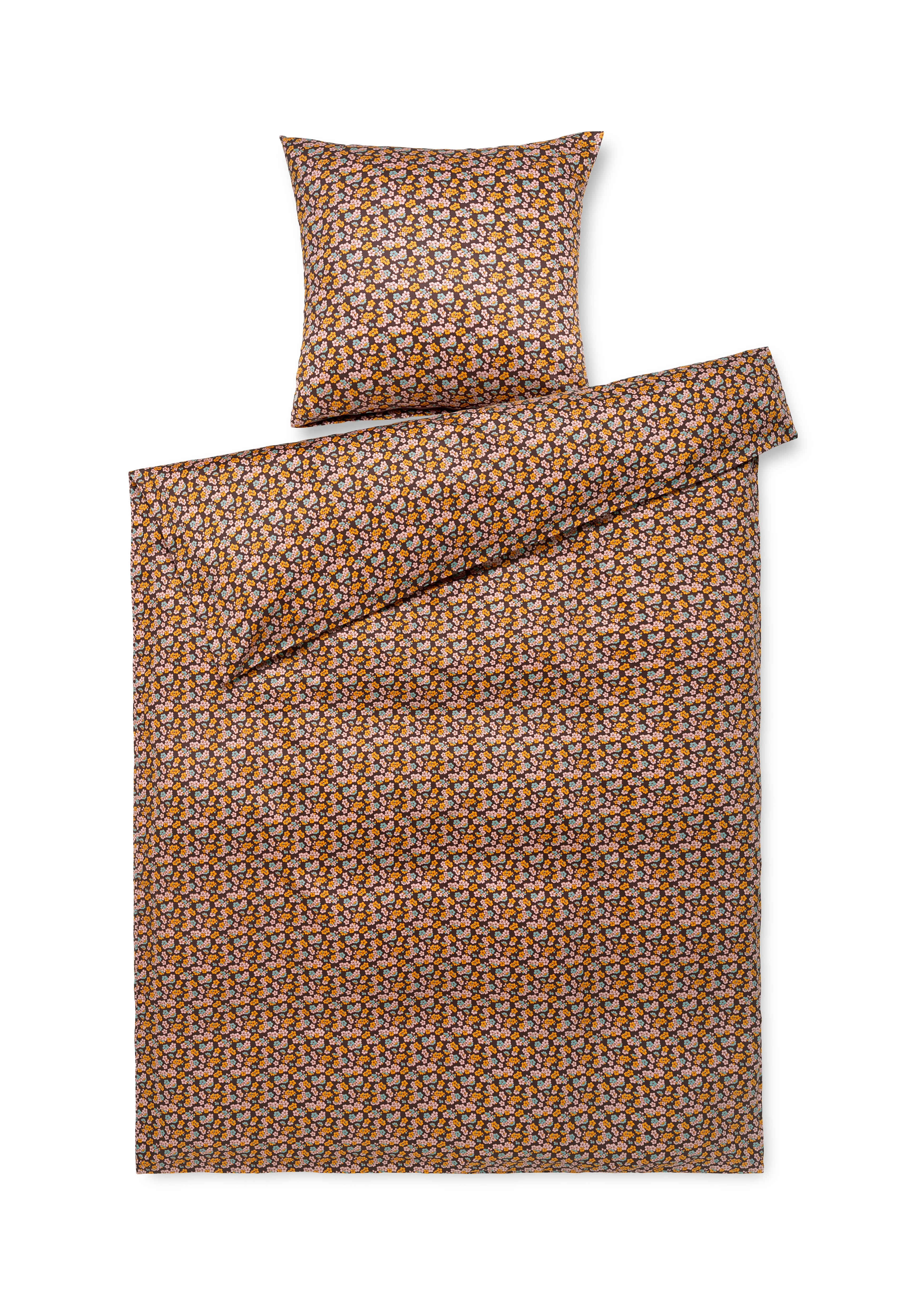 Sengetøj 150x210 cm fra JUNA i farven Chokolade, lavet af Bomuldssatin