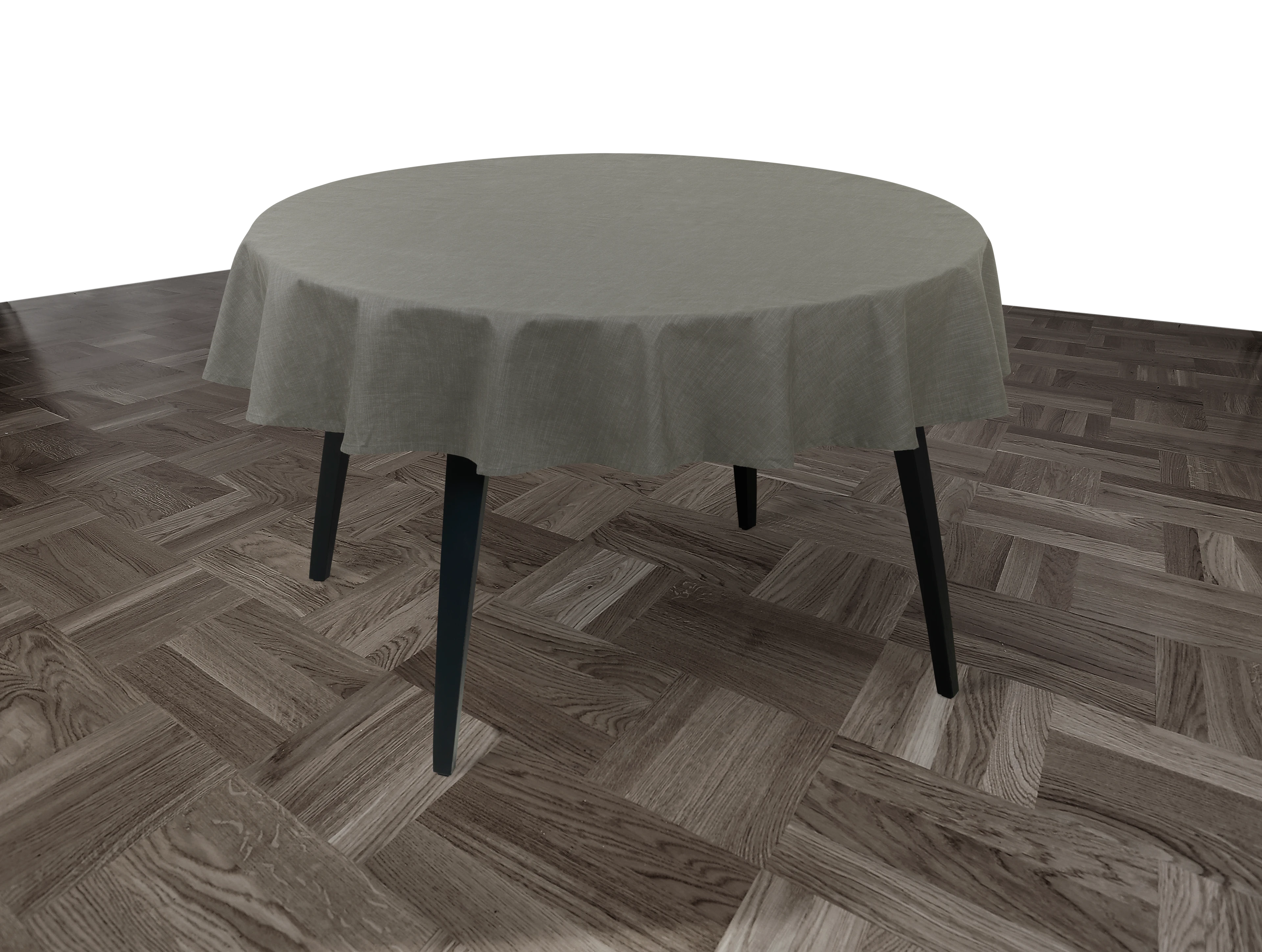 Tablecloth round Ø170 cm from JUNA in Olive green color, made of Cotton