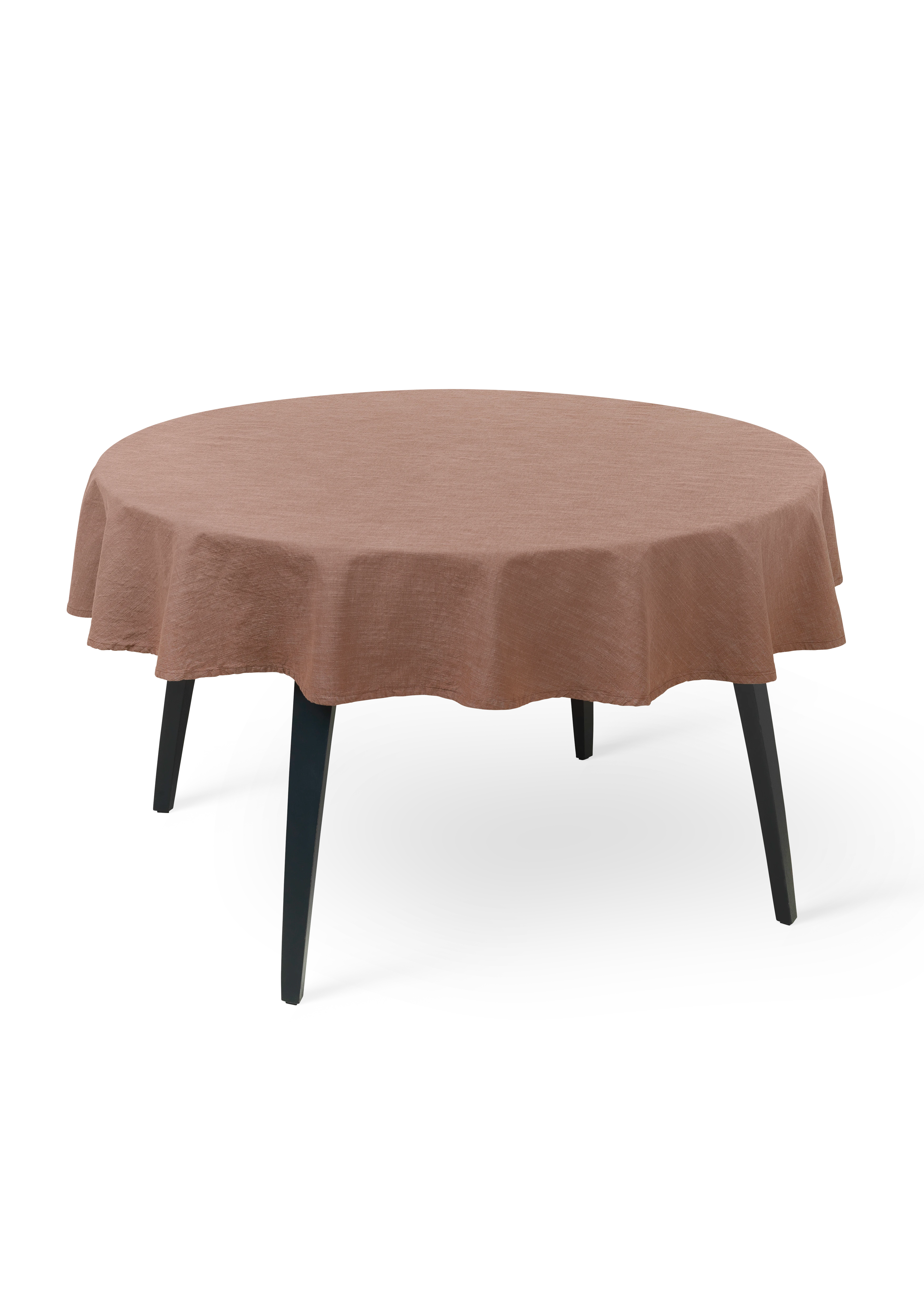 Tablecloth round Ø170 cm from JUNA in Dusty red color, made of Cotton