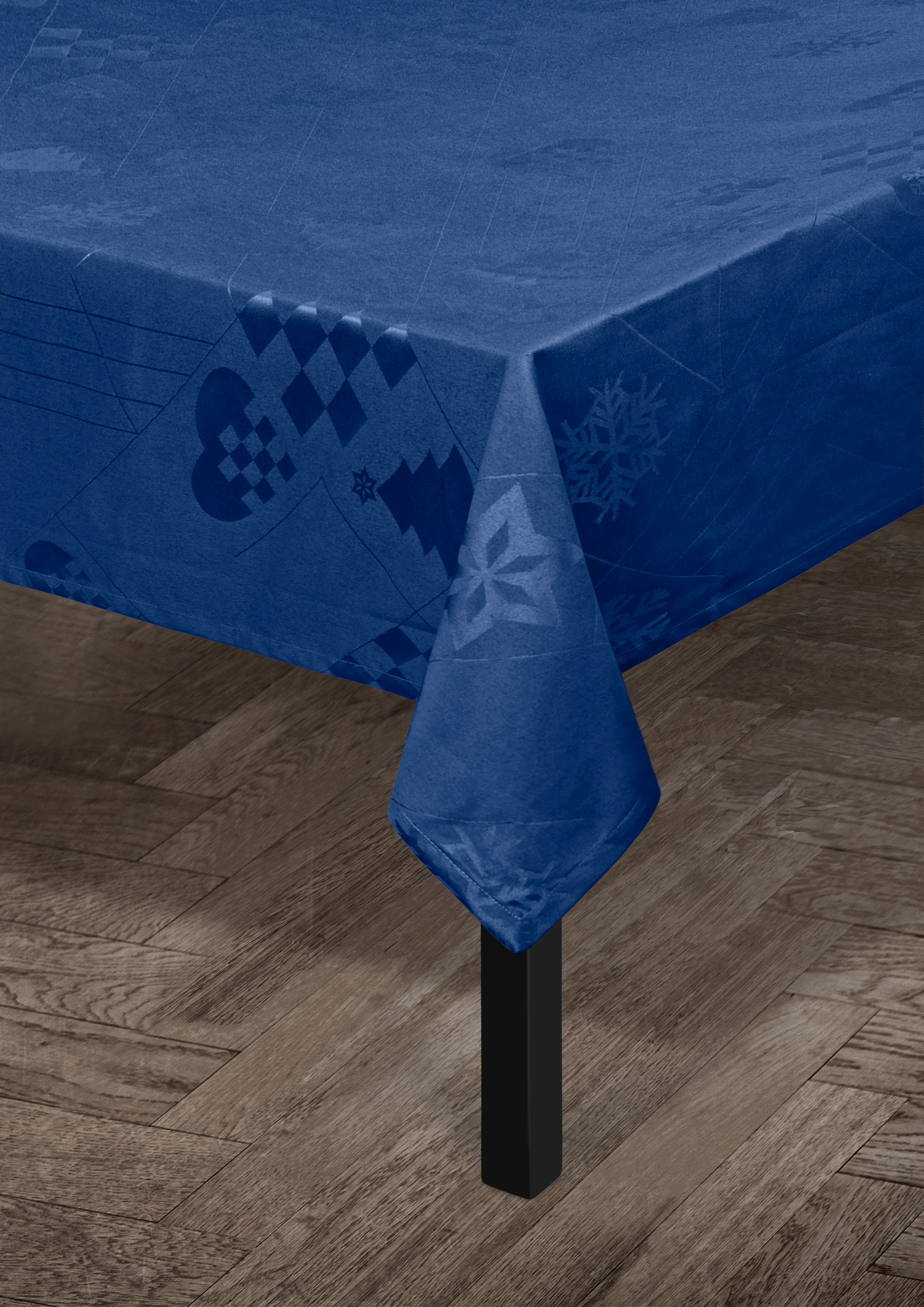 Natale Damask tablecloth 150x270 cm from Rosendahl in Blue color, made of Cotton blend