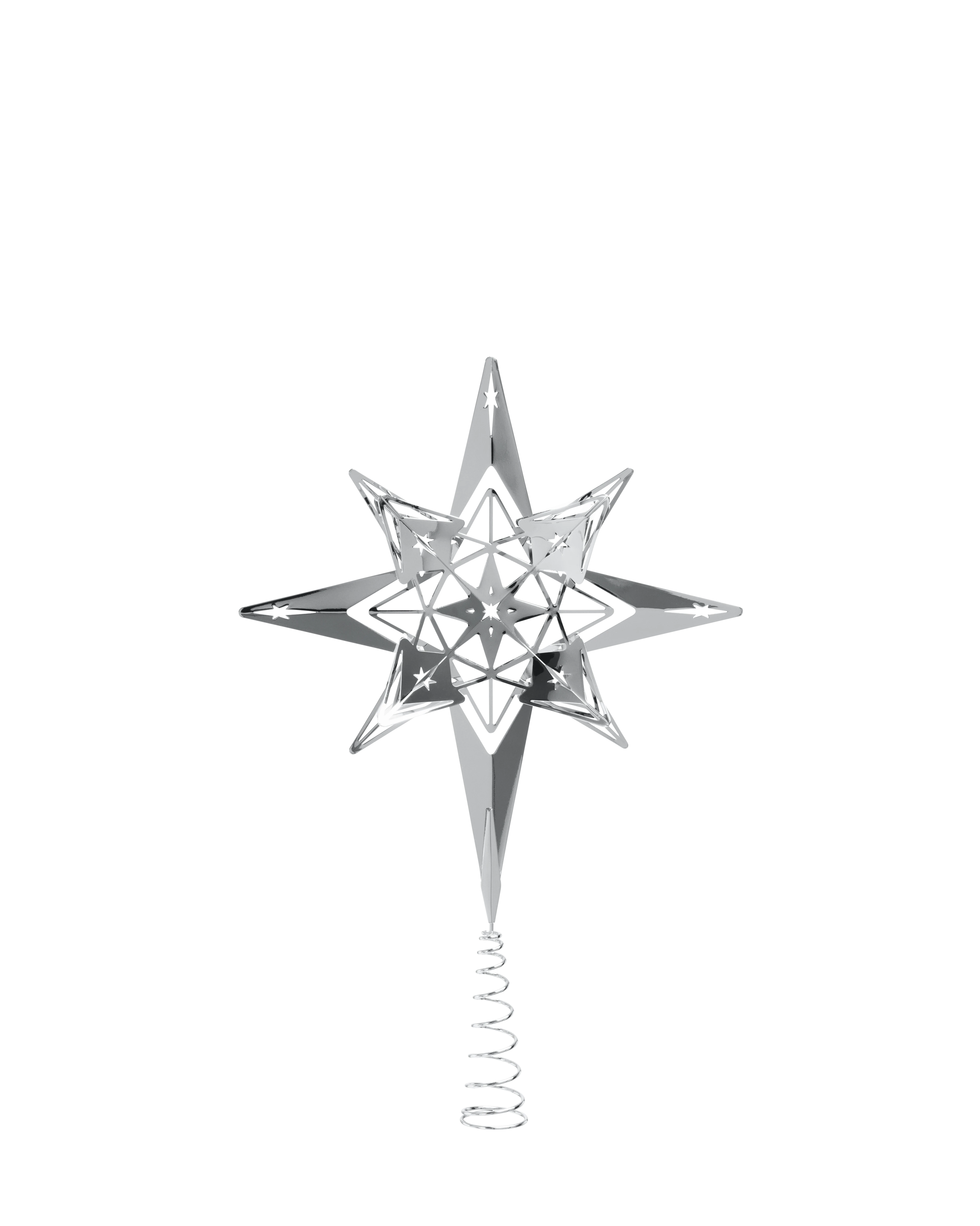 Christbaumspitze Stern H32 von Rosendahl in der Farbe Versilbert, hergestellt aus Metall