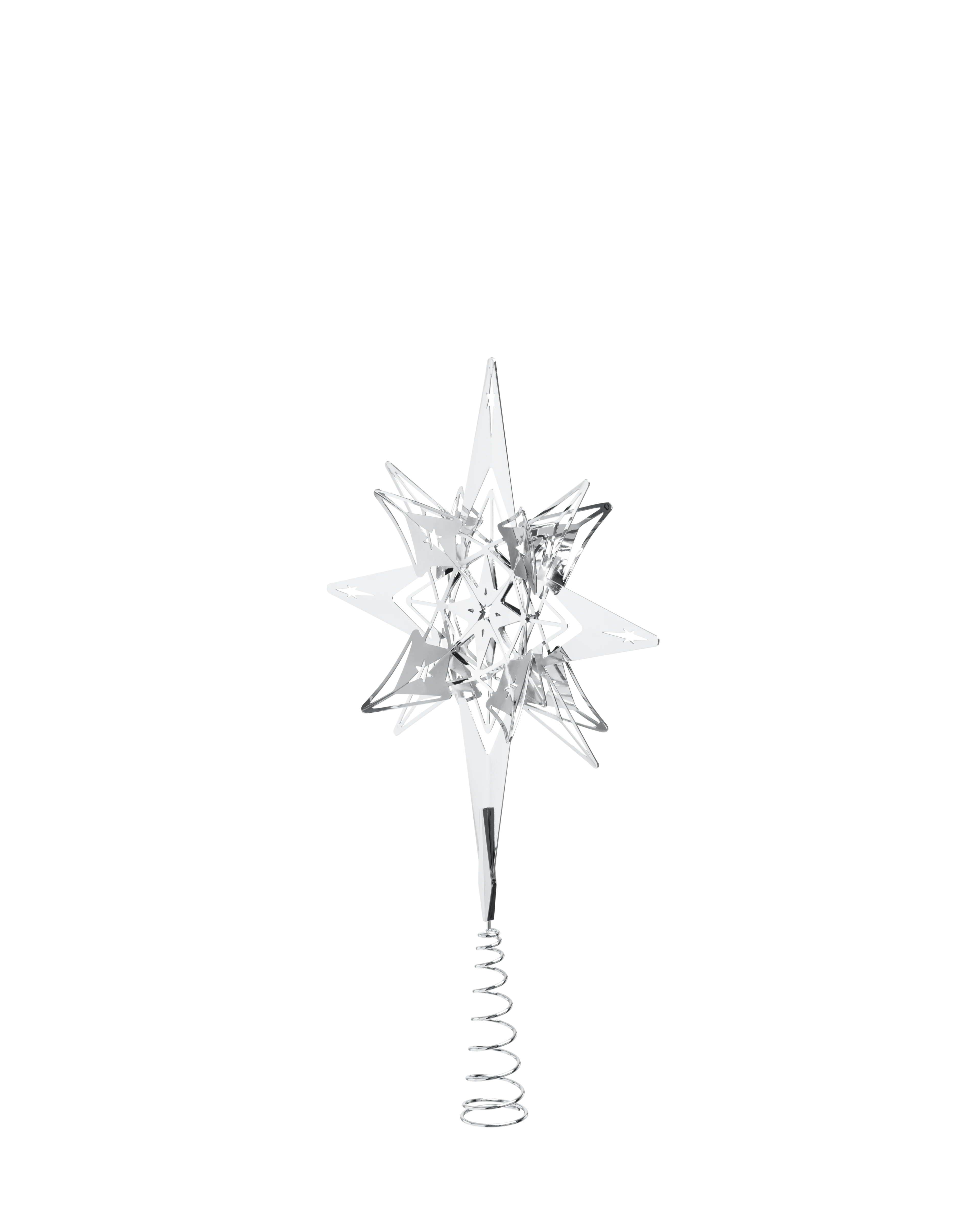 Christbaumspitze Stern H32 von Rosendahl in der Farbe Versilbert, hergestellt aus Metall