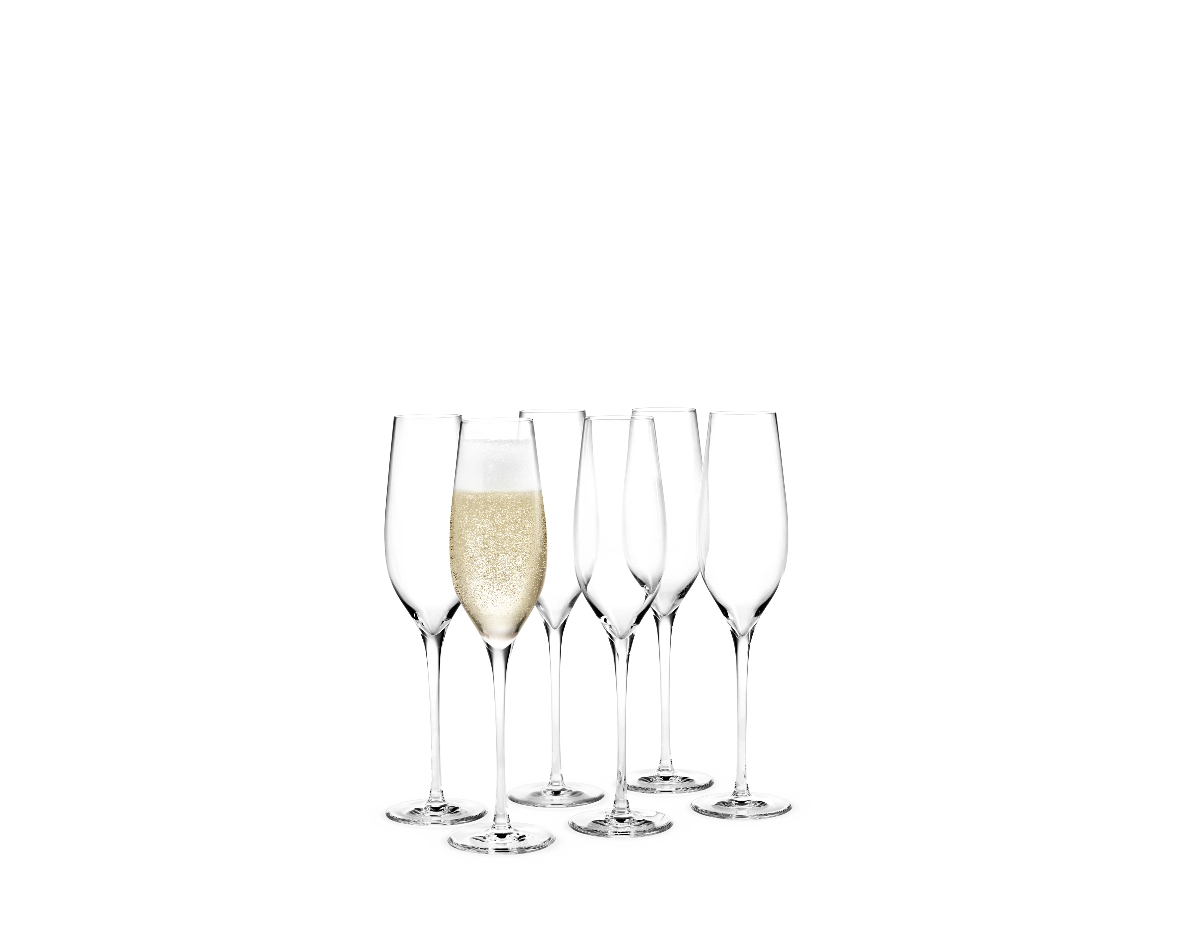 Champagne Glass 29 cl 6 pcs. from Holmegaard in Clear color, made of Glass