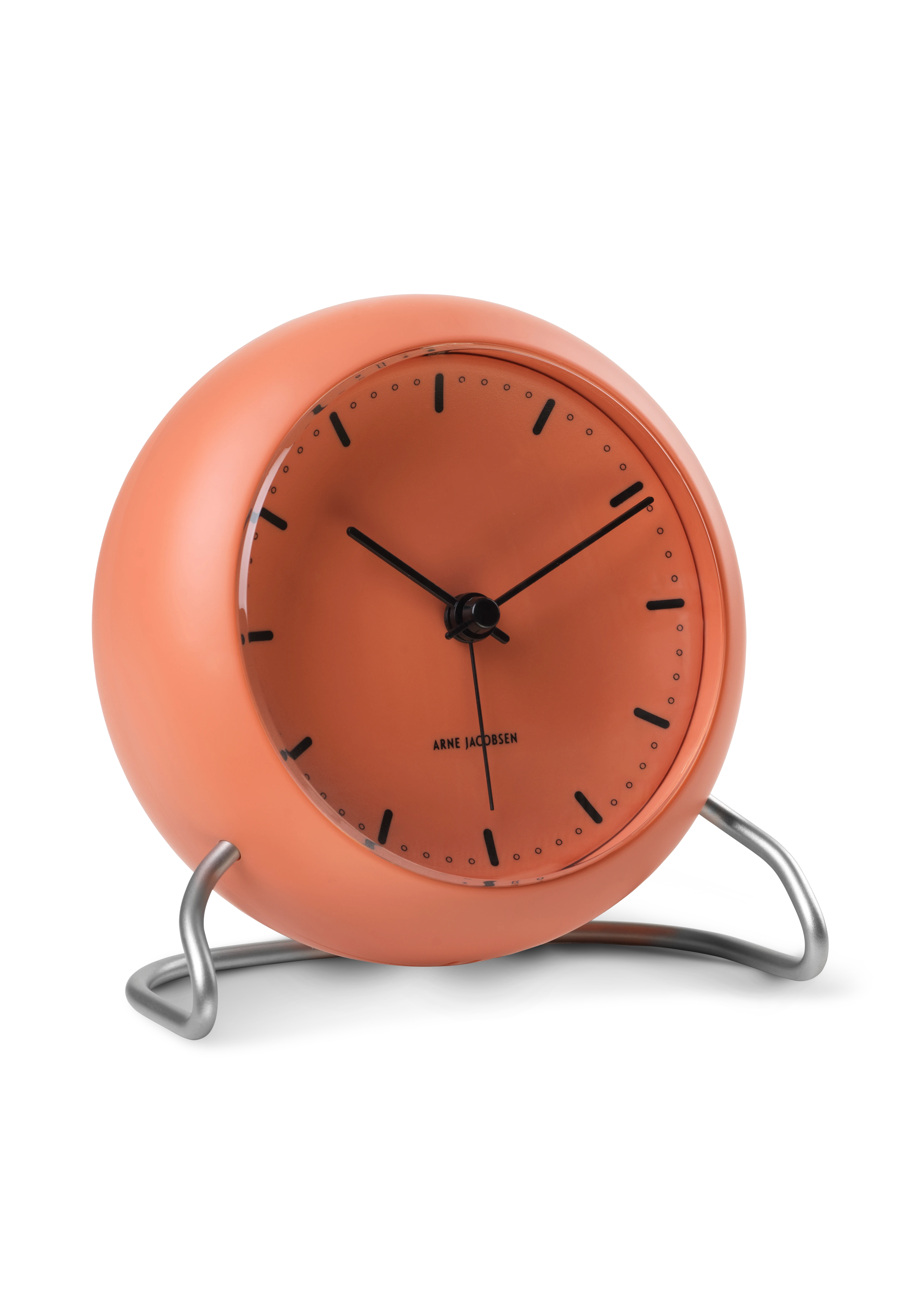 Arne Jacobsen Clocks Table clock Ø11 cm in Pale orange