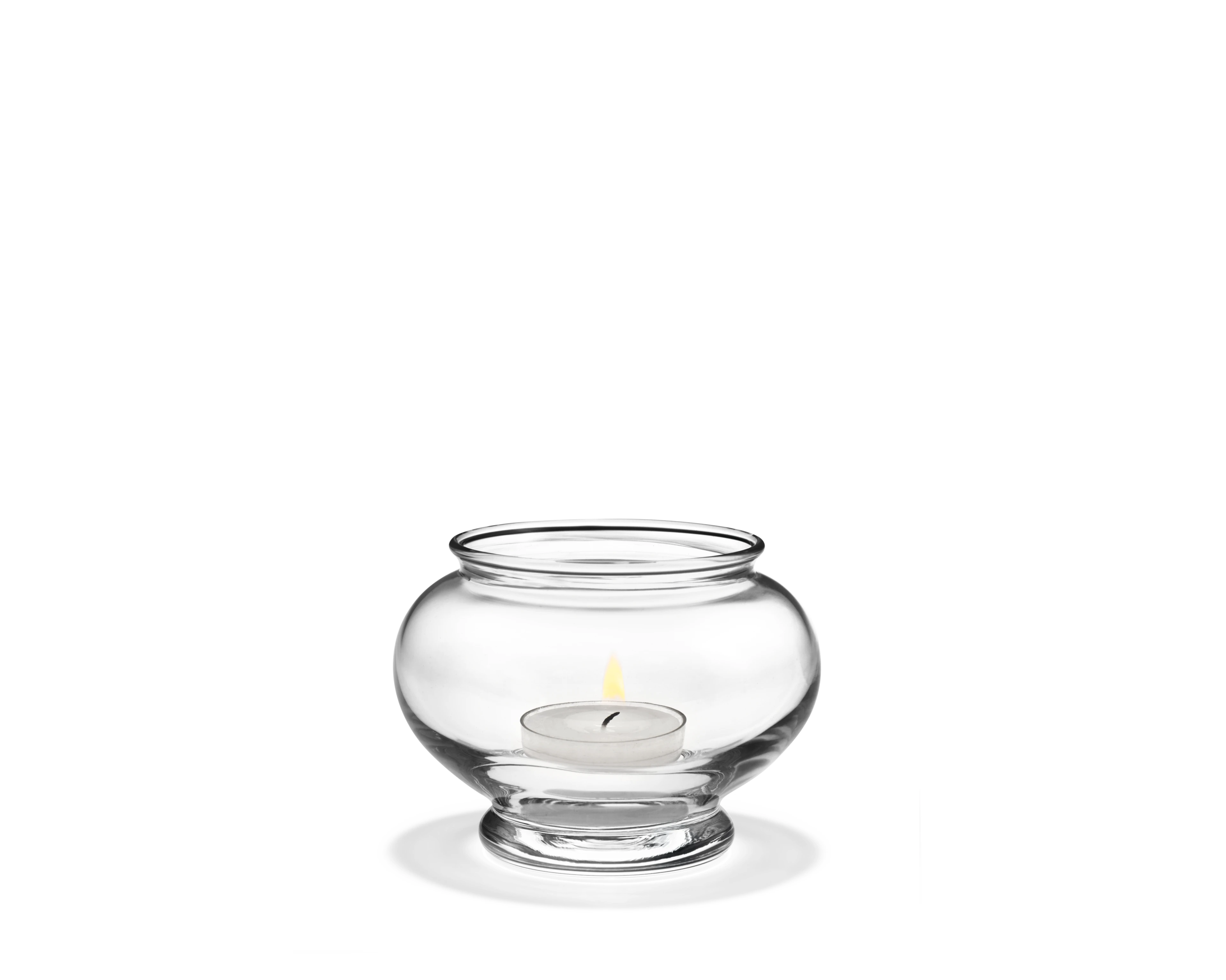 Fyrfadsstage Ø9 cm fra Holmegaard i farven Klar, lavet af Glas