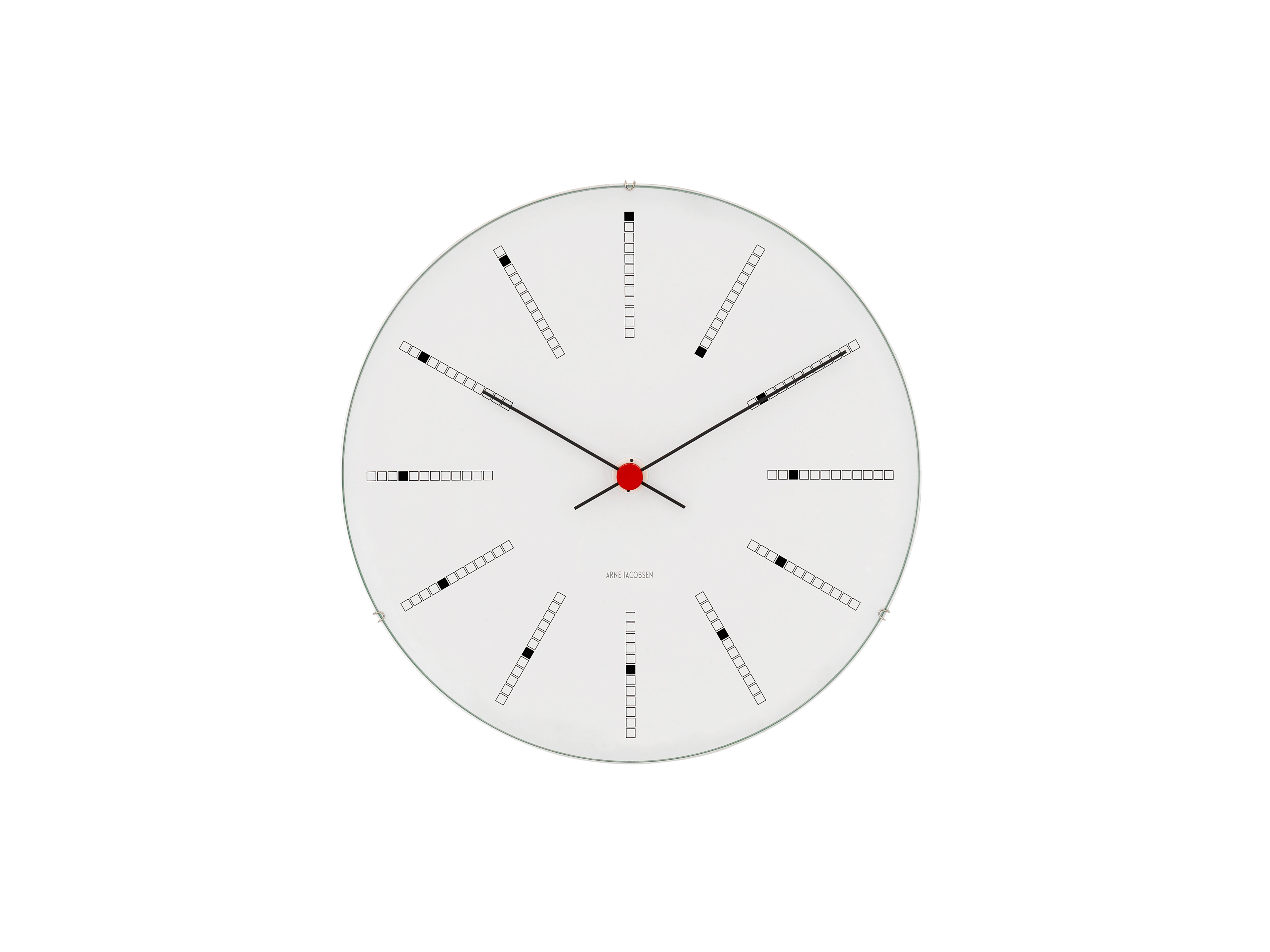 Arne Jacobsen Clocks Wall clock Ø29 cm in White/Black/Red