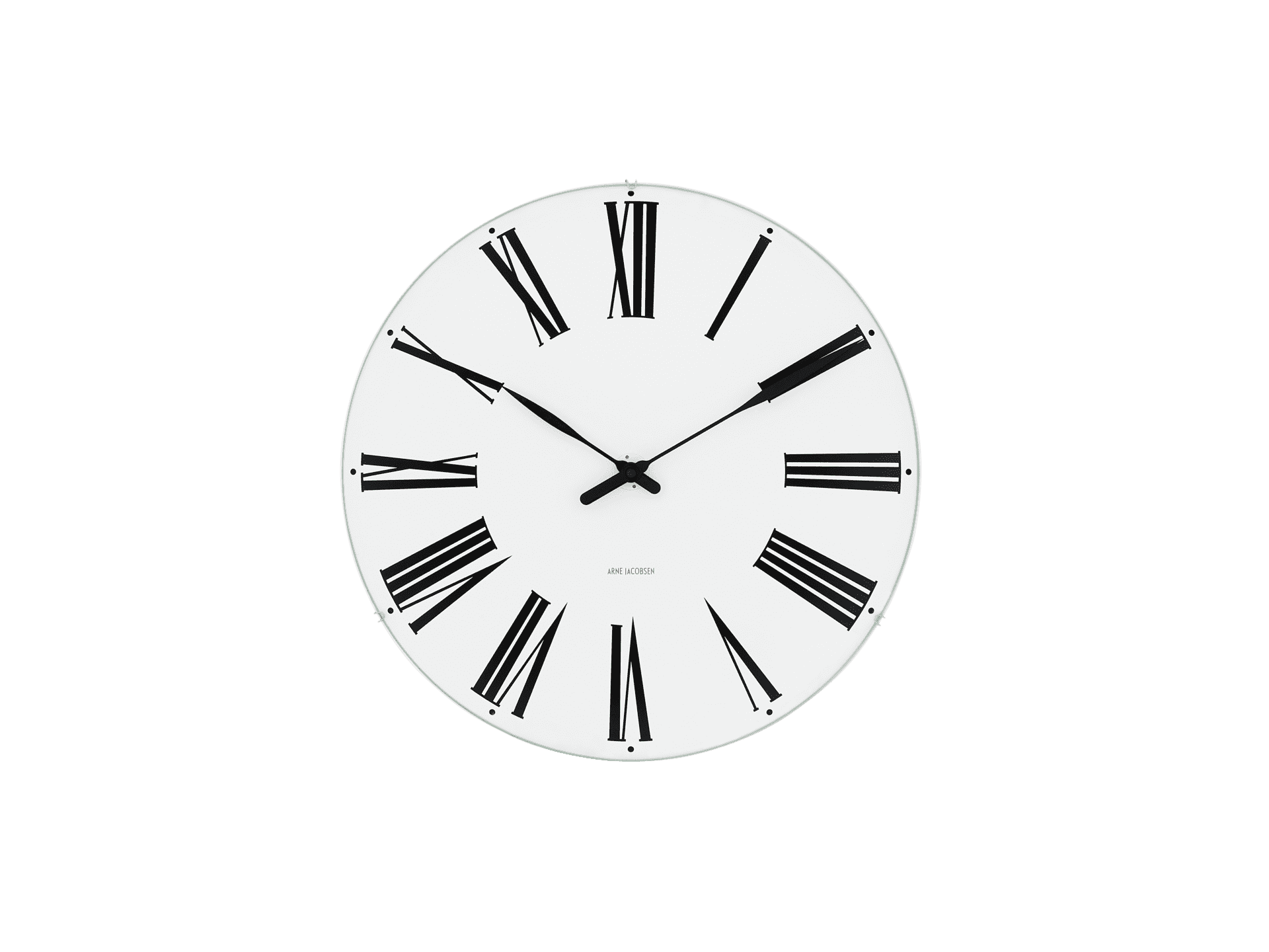 Arne Jacobsen Clocks Wanduhr Ø16 cm in Weiss/Schwarz