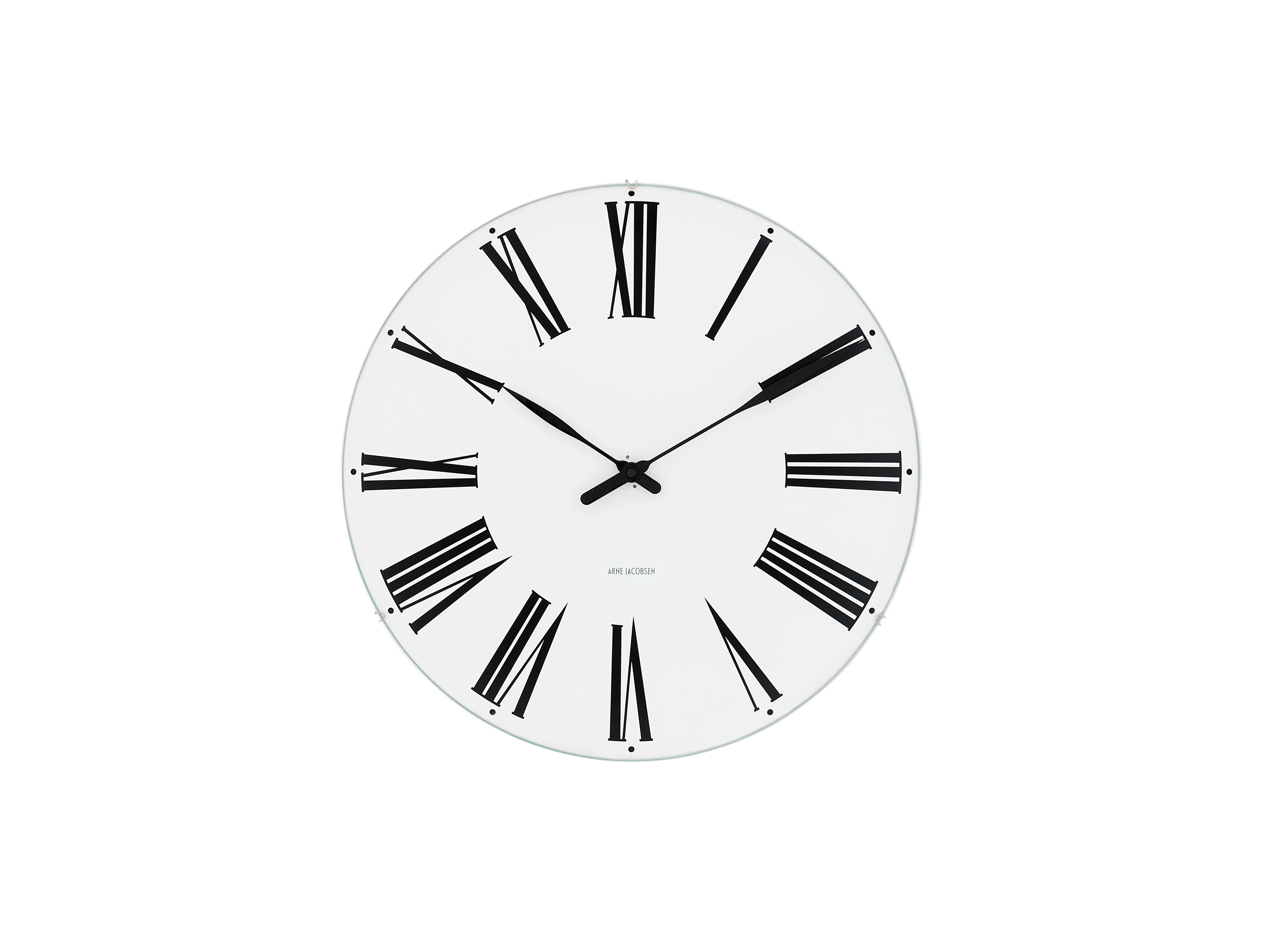 Arne Jacobsen Clocks Wanduhr Ø29 cm in Weiss/Schwarz