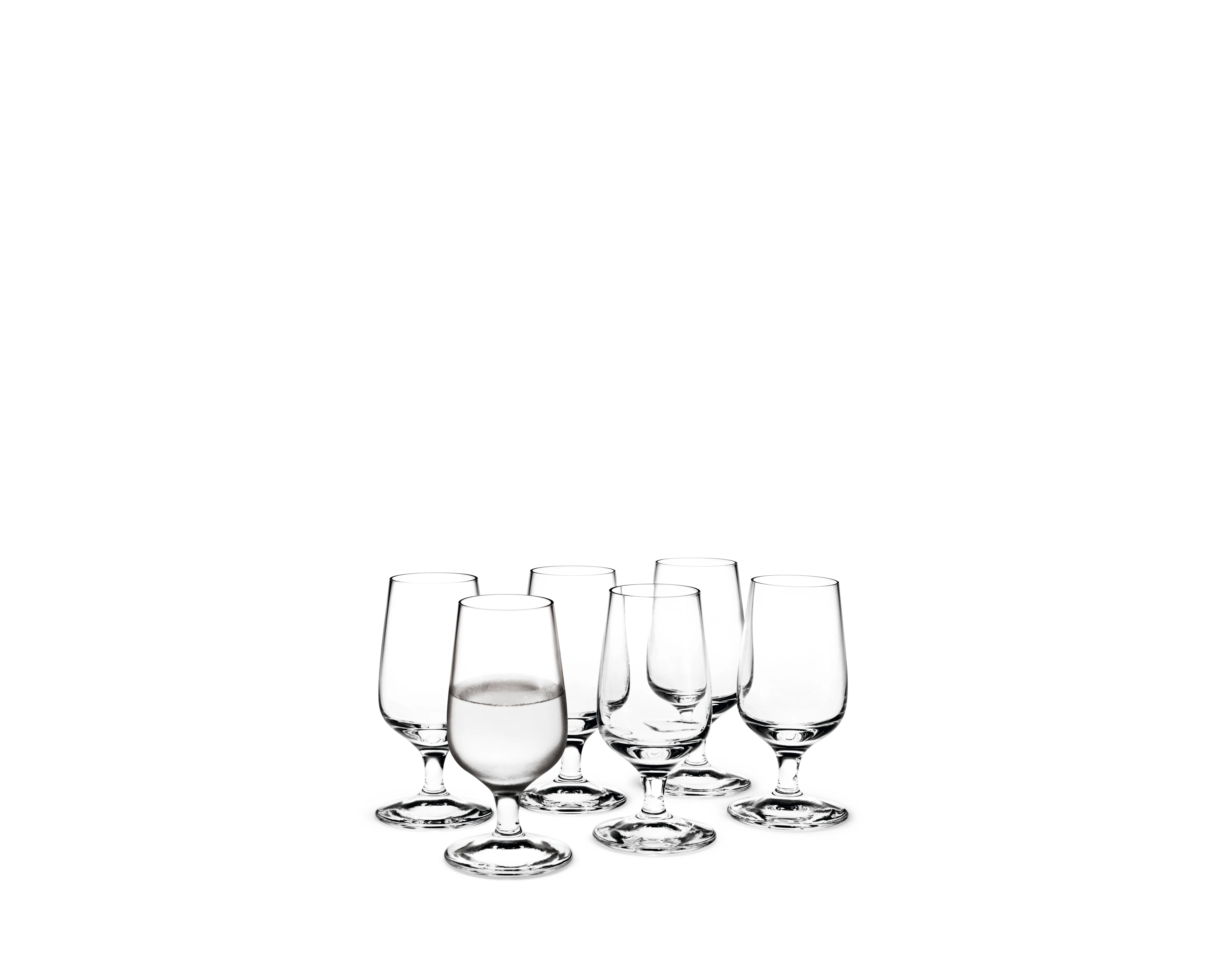 Drammeglass 7 cl 6 stk. fra Holmegaard i fargen Klar, laget av Glass