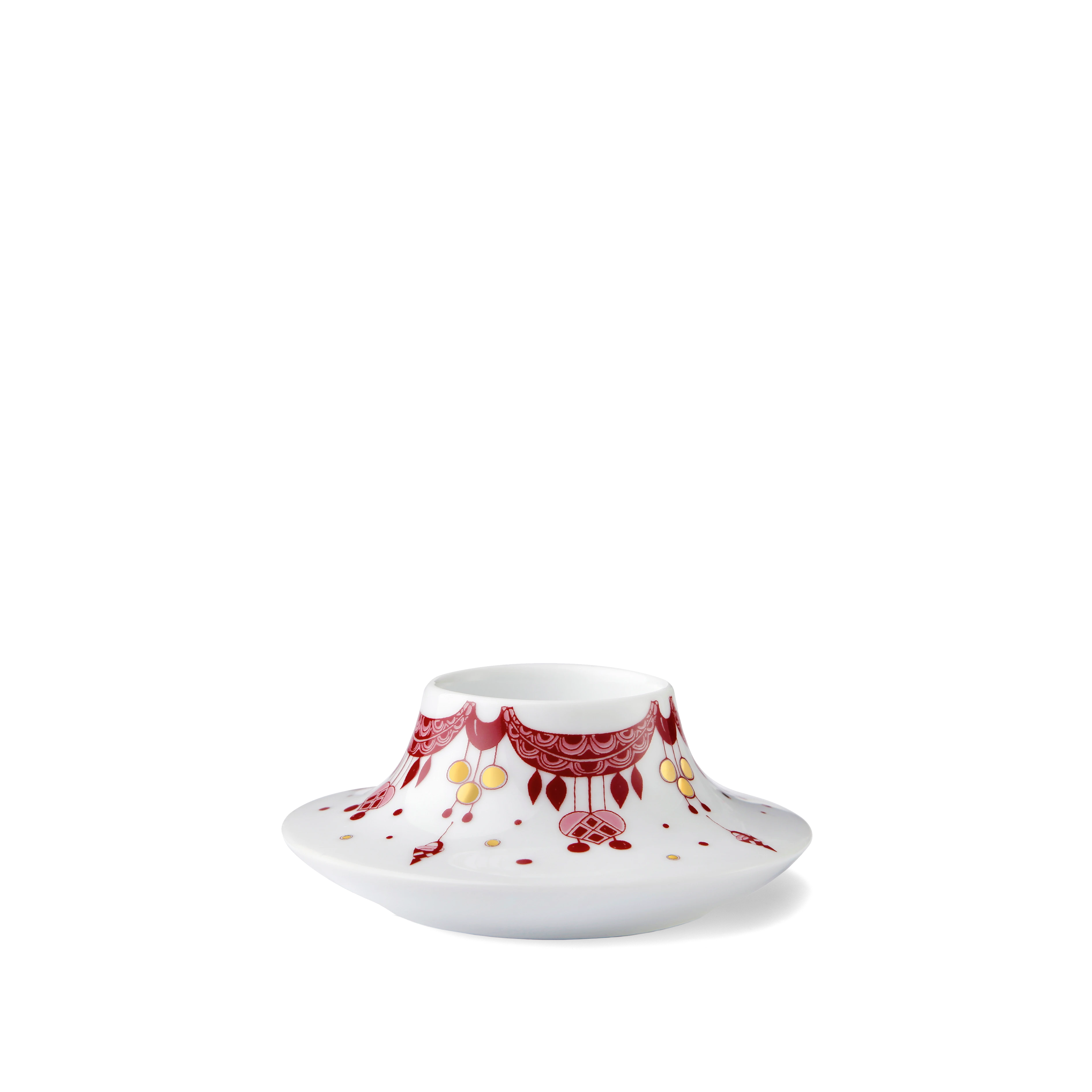 Advent candle holder Ø12.5 cm from Bjørn Wiinblad in Red color, made of Ceramics