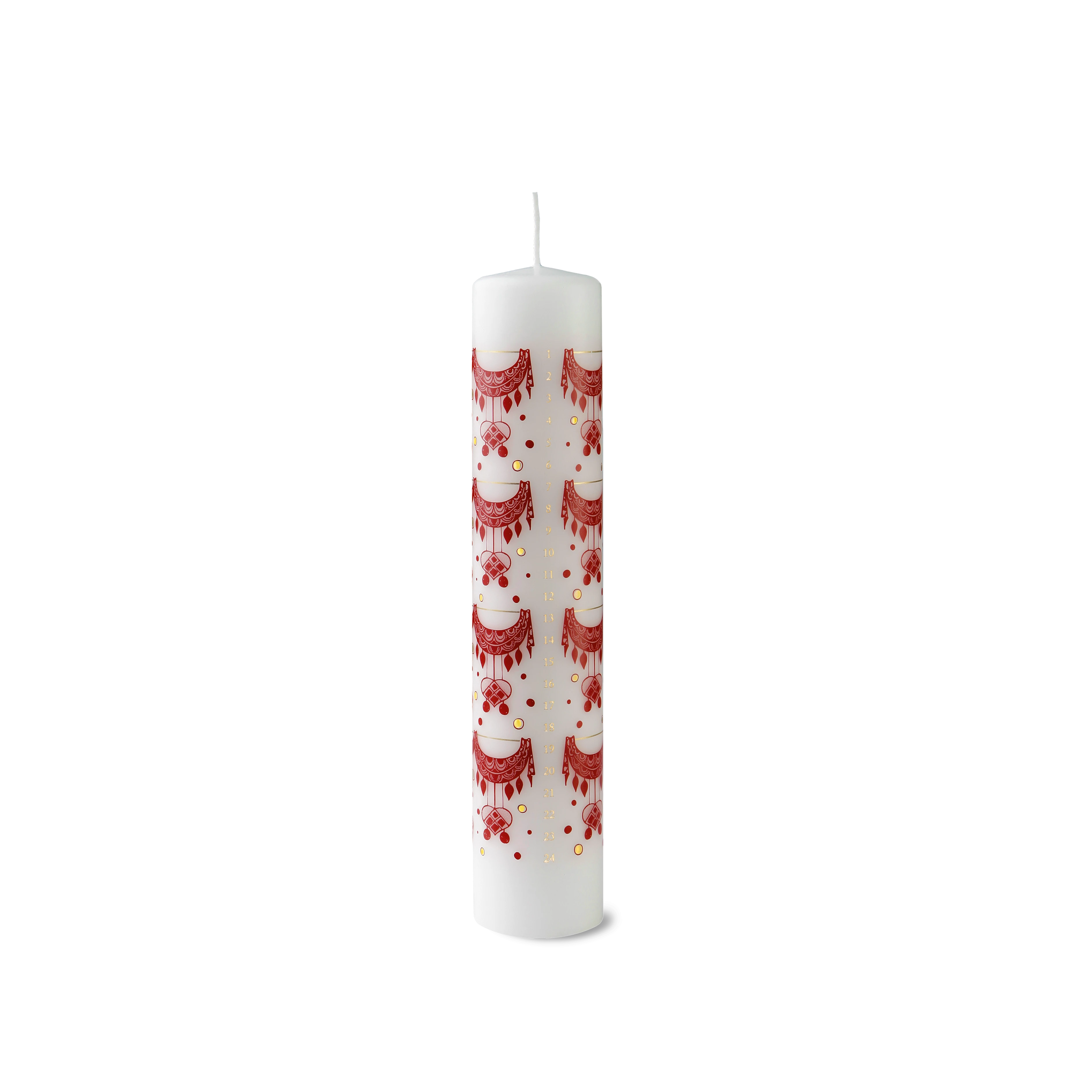 Advent Candle Ø5 cm from Bjørn Wiinblad in Red color, made of Paraffin