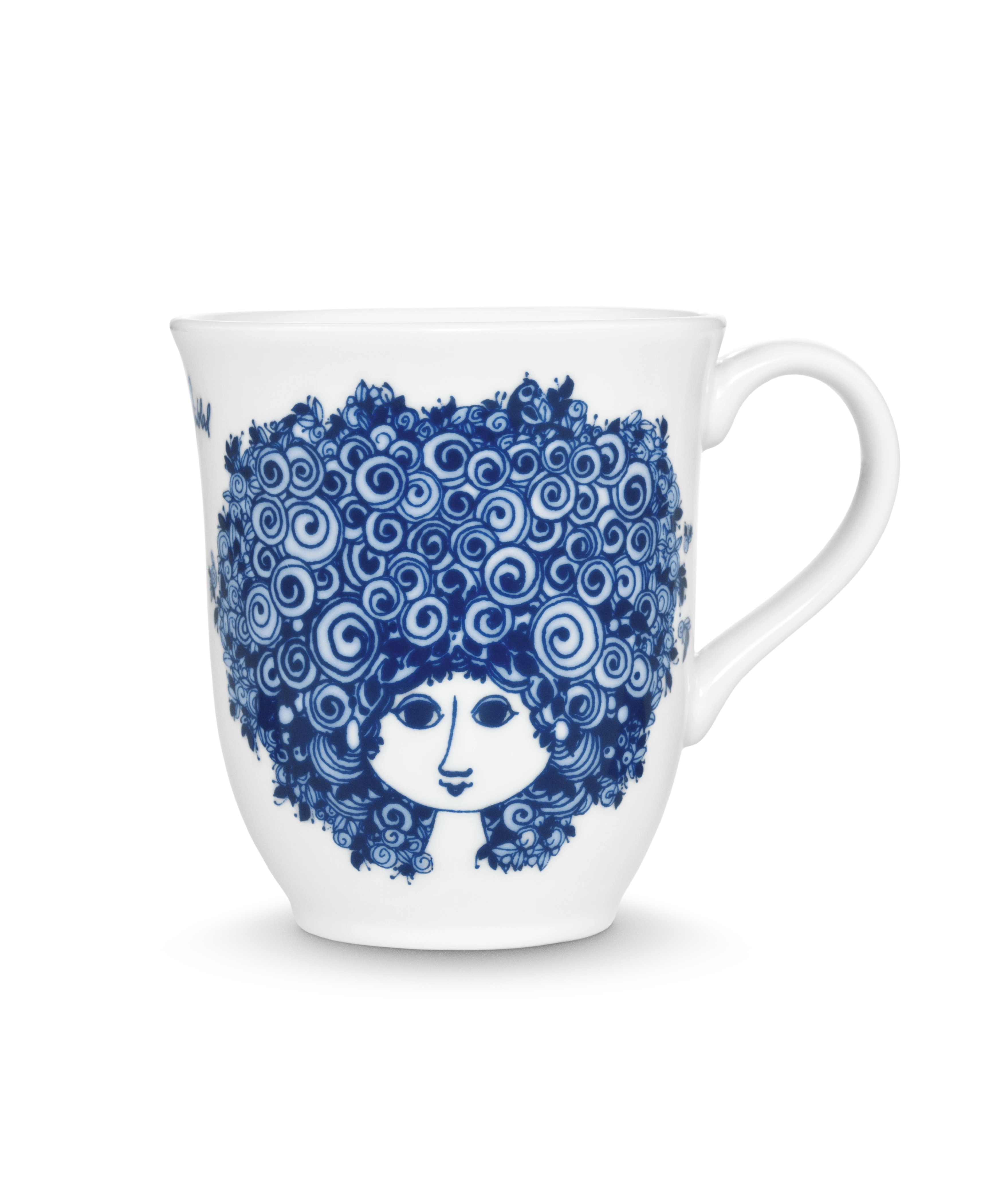 Becher 35 cl von Bjørn Wiinblad in der Farbe Blau, hergestellt aus Keramik