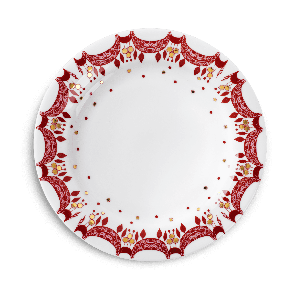 Bjørn Wiinblad Christmas Plate Ø20.5 cm in Red