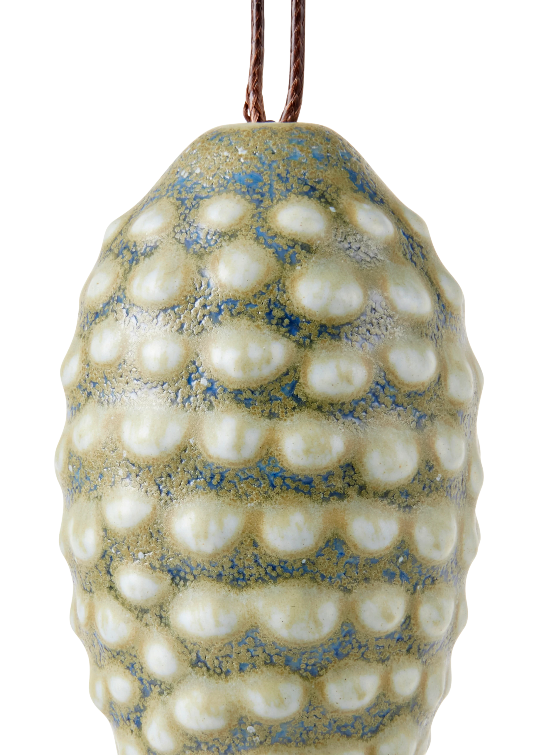 Pine cone Ornament H6 from Kähler  in Green color, made of Ceramics