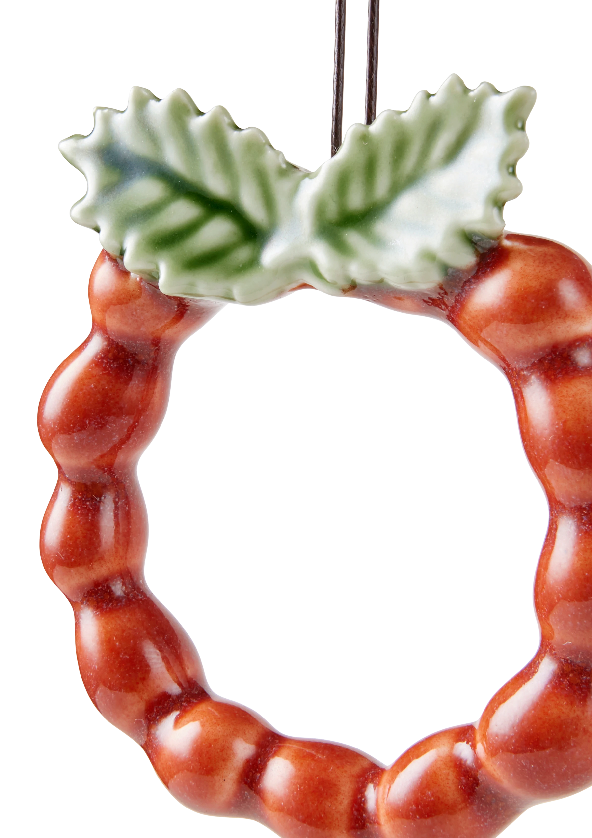 Wreath Ornament H7 from Kähler  in Red color, made of Ceramics