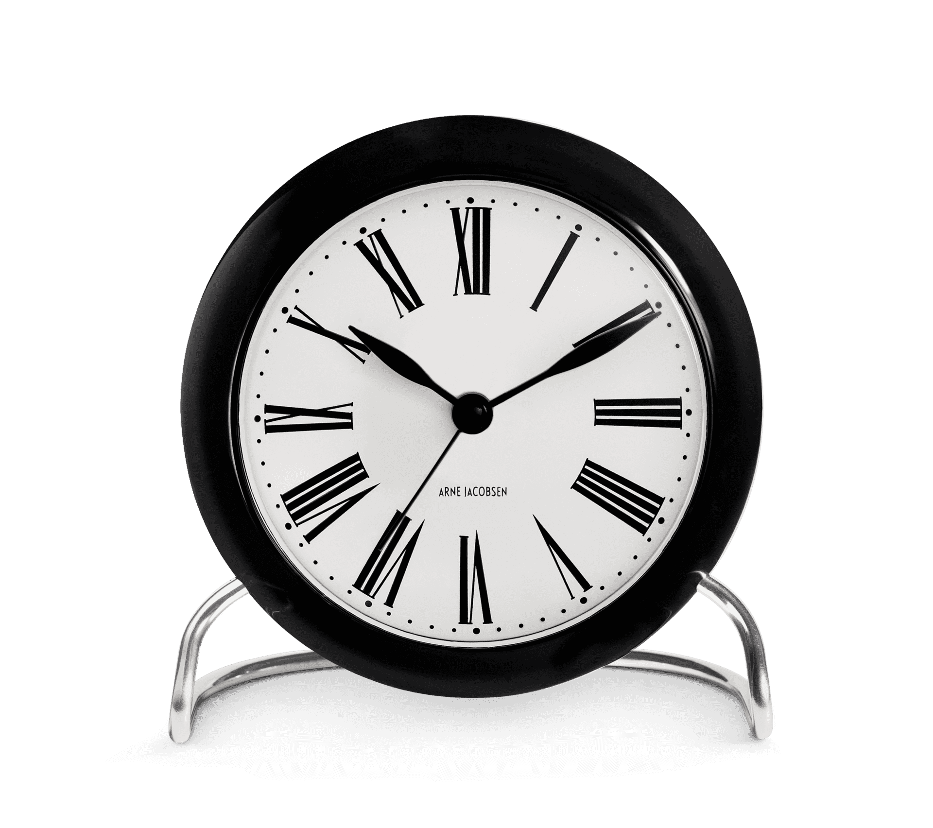 Arne Jacobsen Clocks Tischuhr Ø11 cm in Weiss/Schwarz