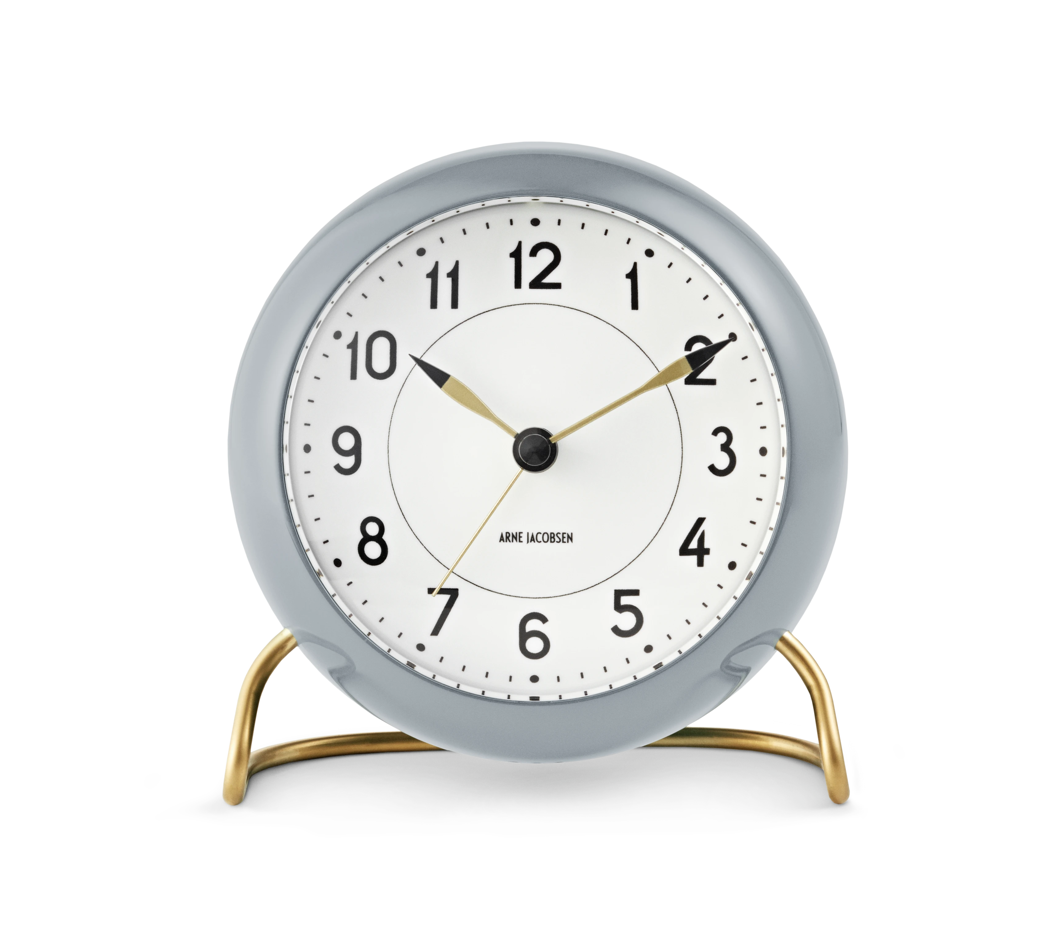 Arne Jacobsen Clocks Table clock Ø11 cm in Teal/White