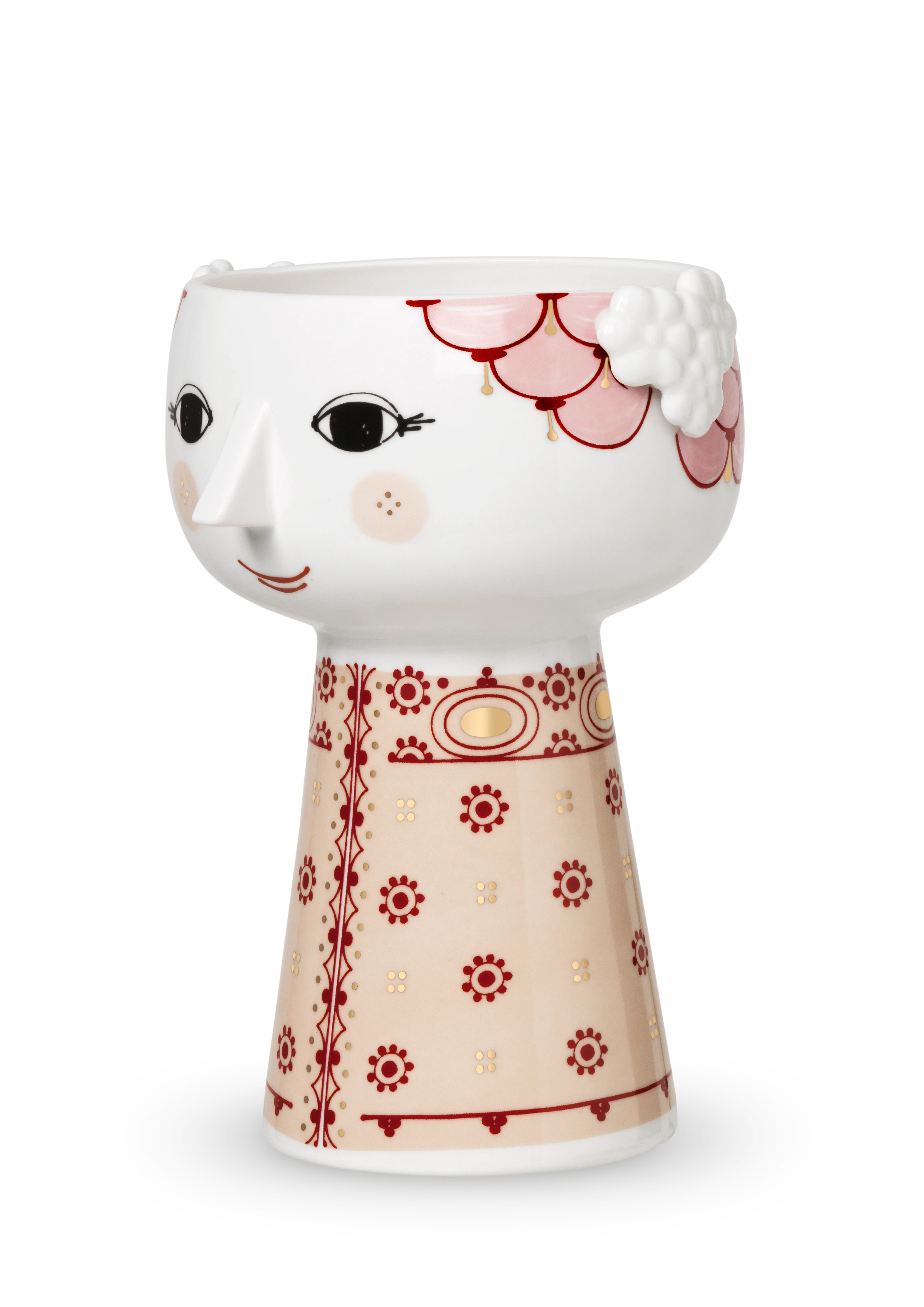 Vase H15 cm fra Bjørn Wiinblad i fargen Hvit, laget av Keramikk