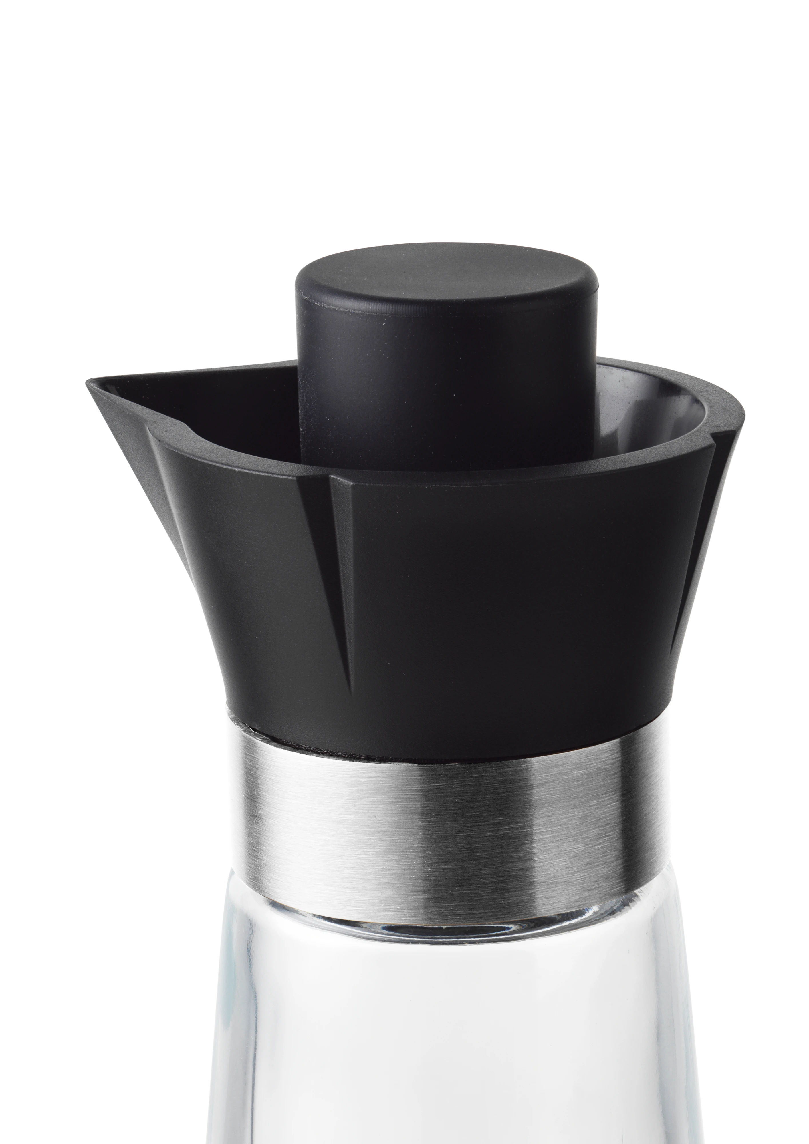 Oil and vinegar bottle H18.5 cm from Rosendahl in Black/Steel color, made of Glass