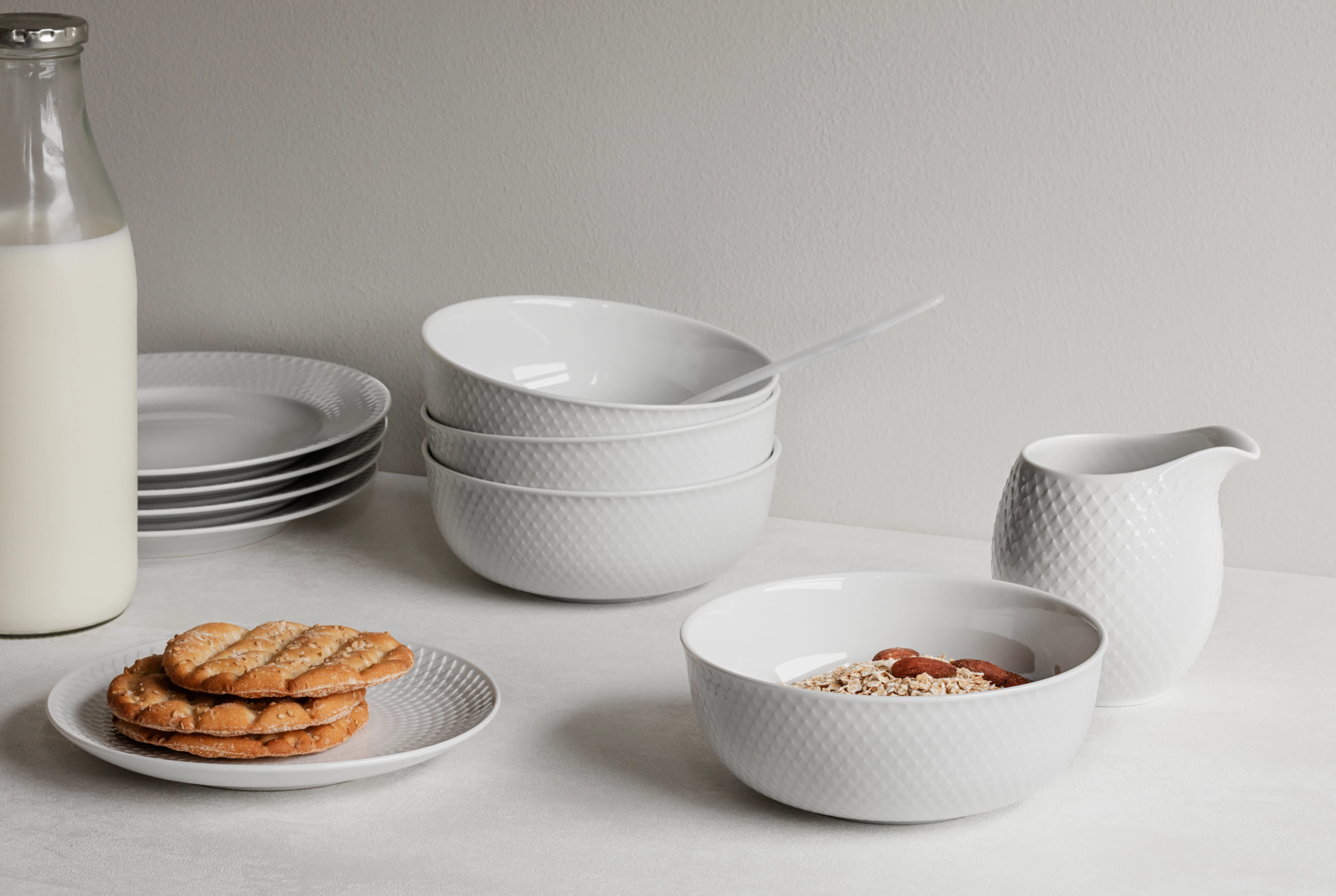 Skål Ø15.5 cm från Lyngby Porcelæn i färgen Vit, tillverkad av Keramik