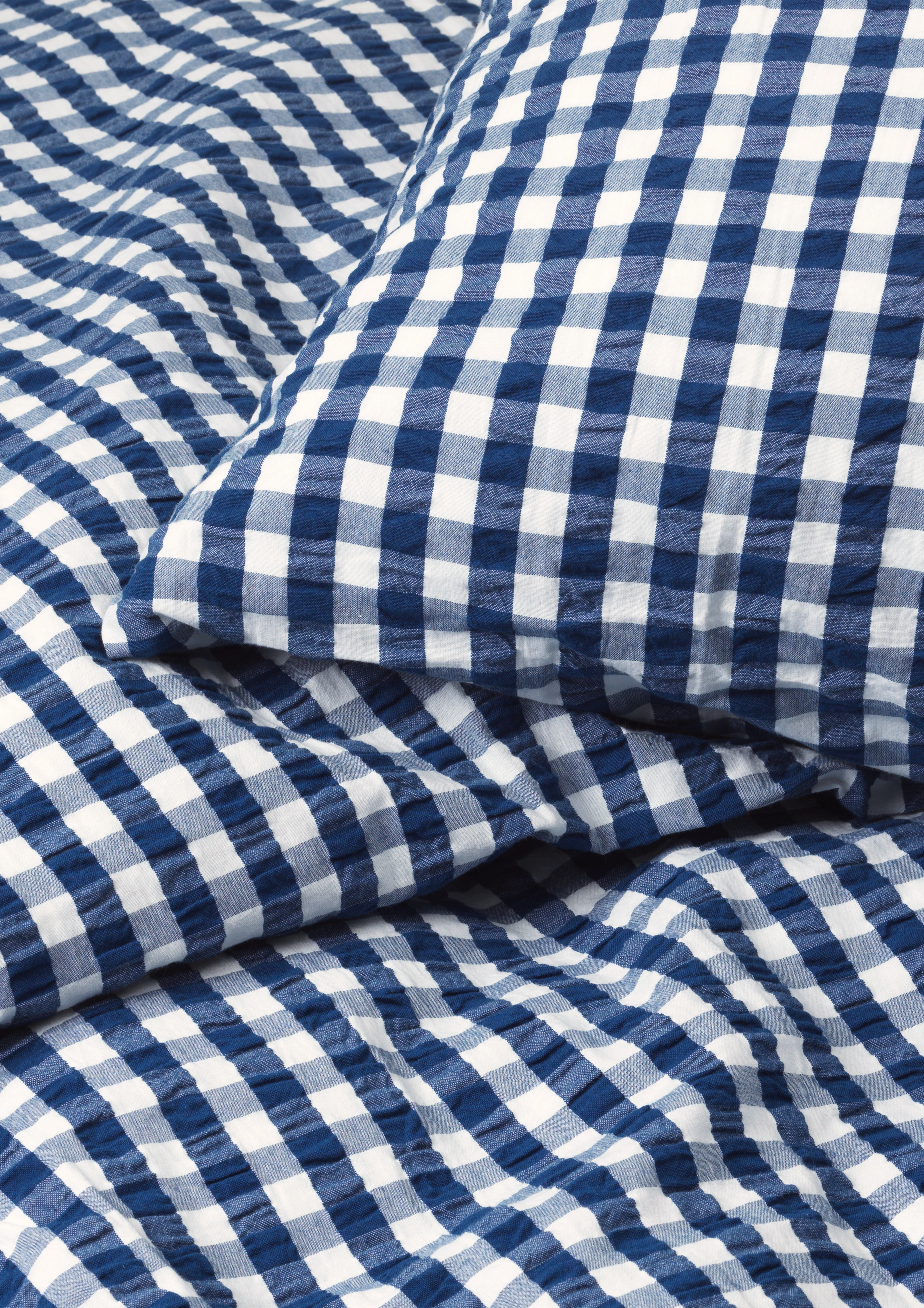 Bed linen 140x200 cm from JUNA in Dark blue/White color, made of Cotton