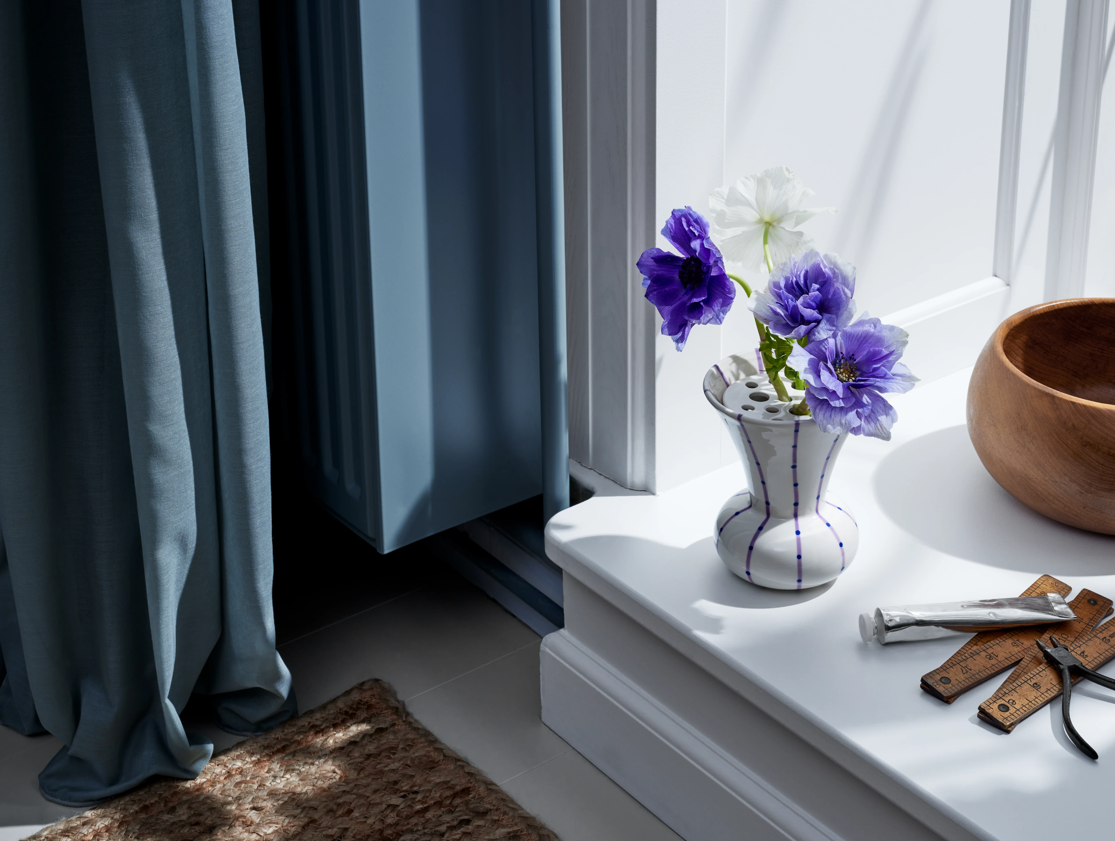 Vase H15 cm from Kähler  in Purple color, made of Ceramics