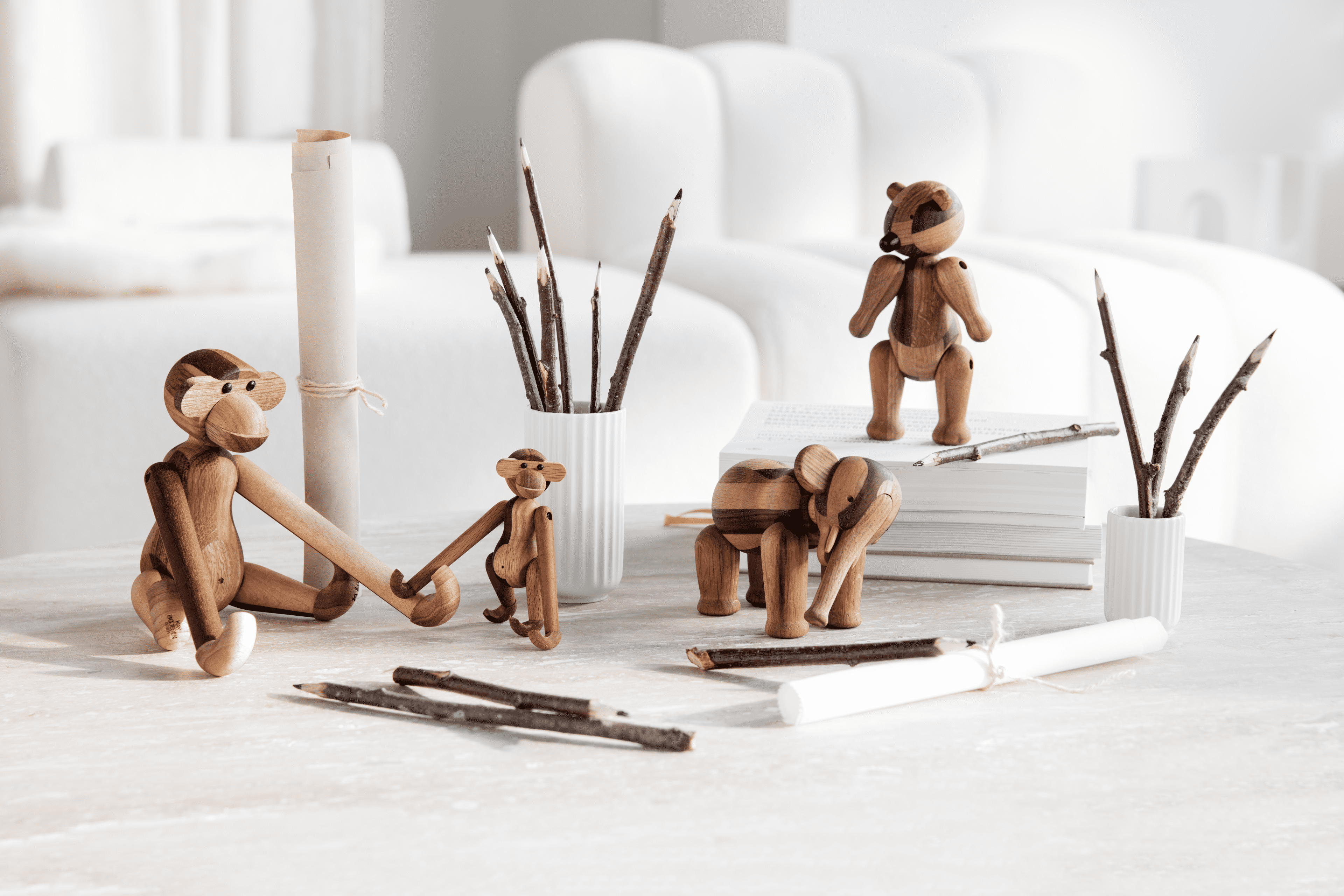 Kay Bojesen Monkey Reworked Anniversary small mixed wood Kay Bojesen Monkey Reworked Anniversary small mixed wood