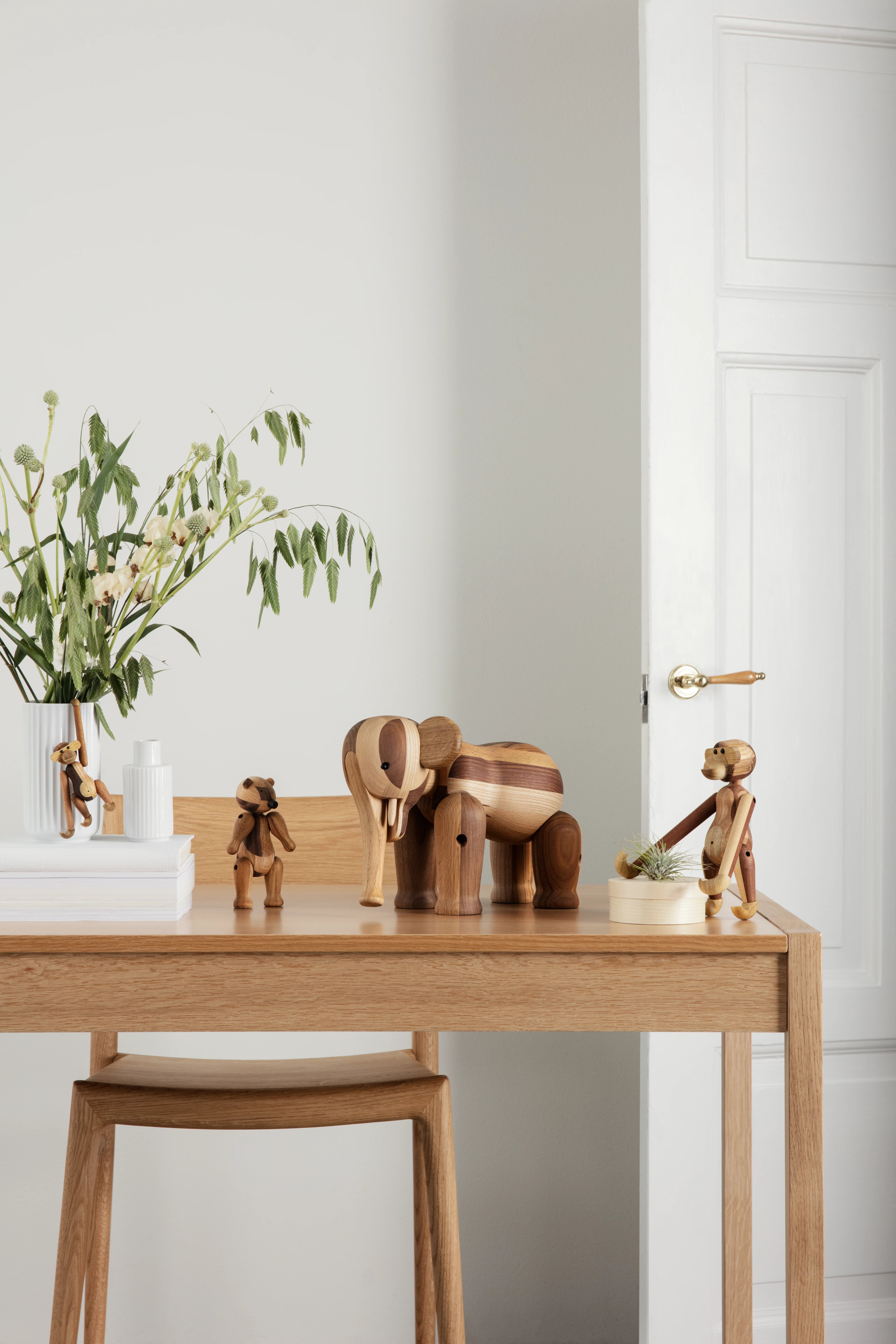 Reworked Anniversary Elephant small from Kay Bojesen in Mixed wood color, made of Wood