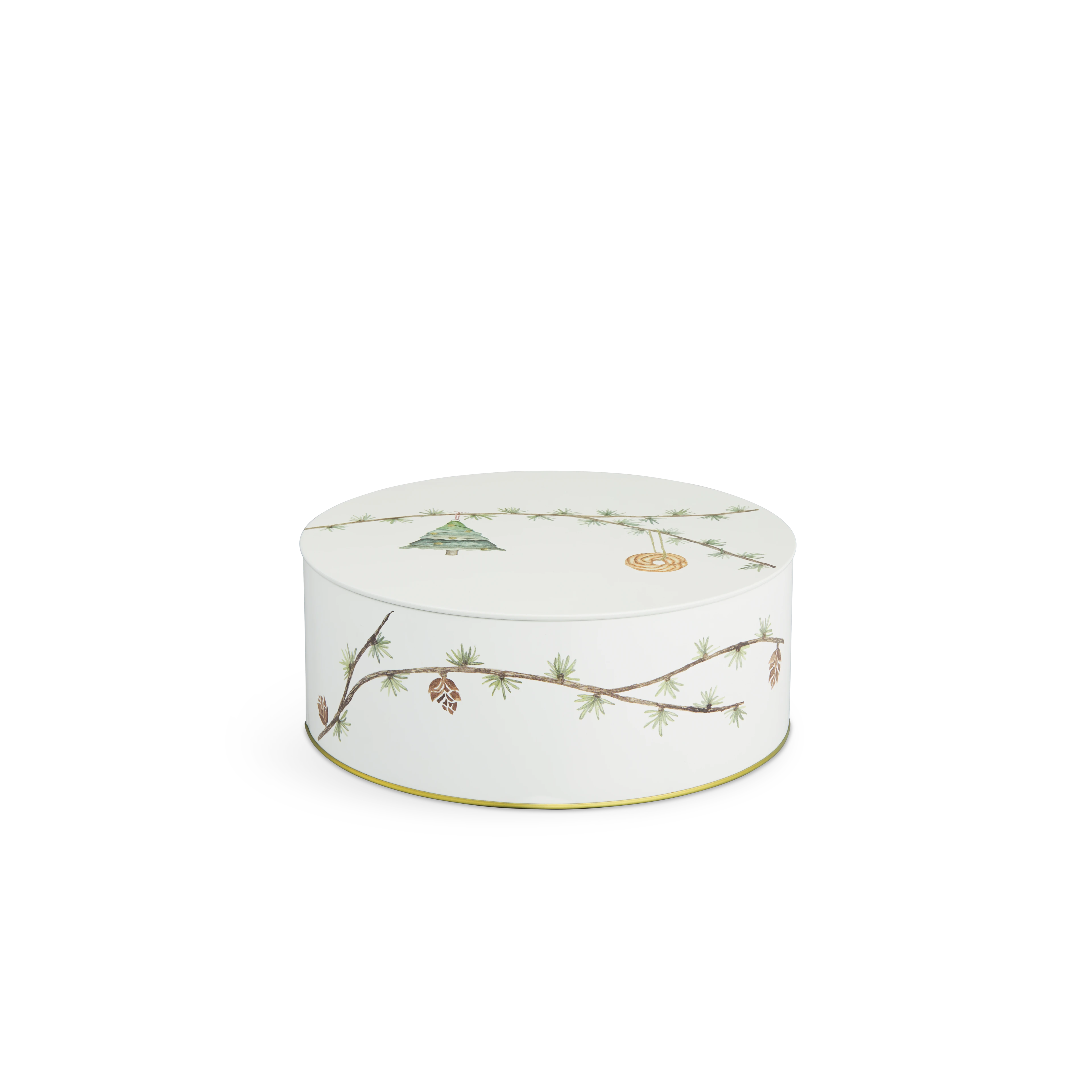 Förvaringsburkar Ø20/Ø22 2 st. från Kähler i färgen Vit m. deko, tillverkad av Metall