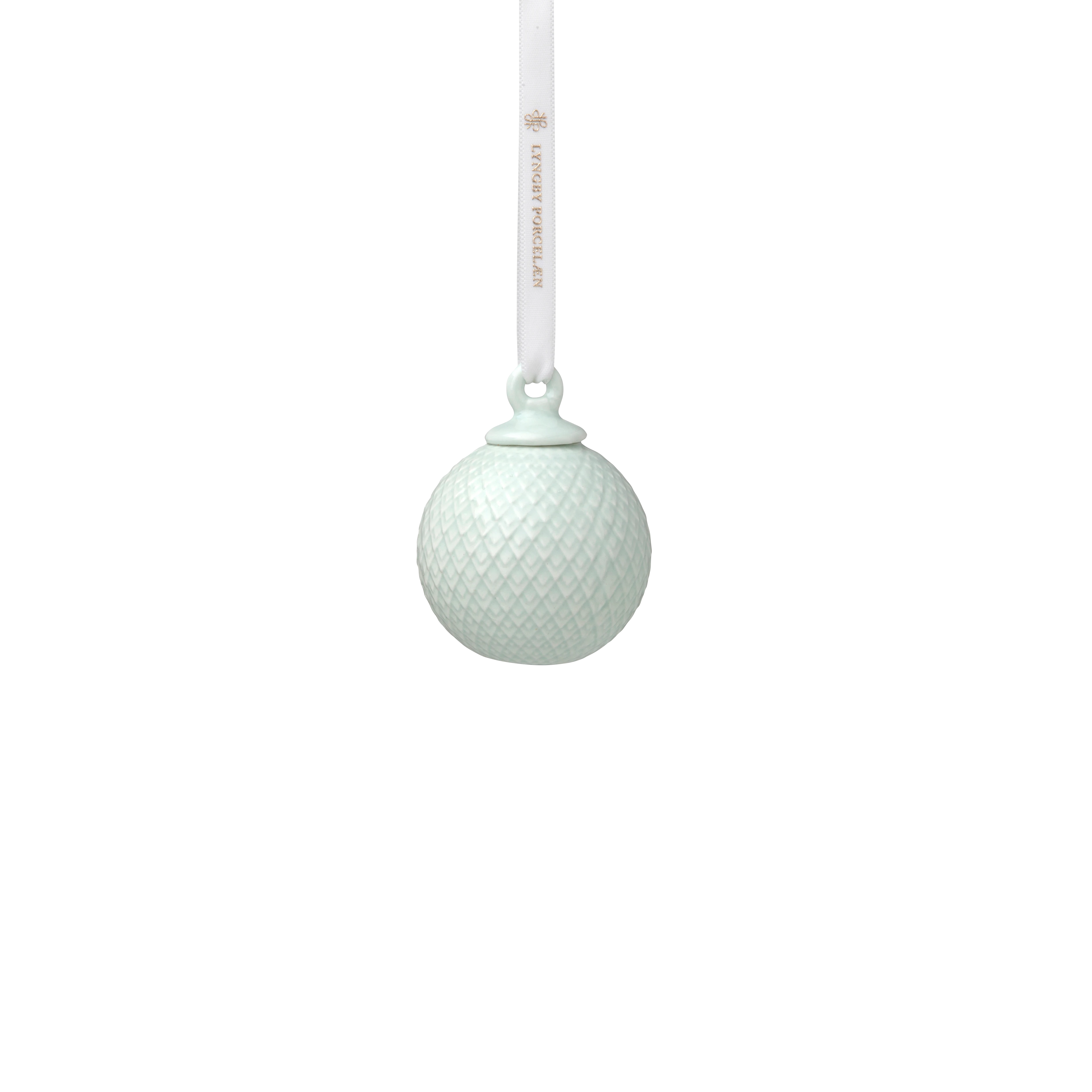 Dekorationskugle Ø5 cm 2 stk. fra Lyngby Porcelæn i farven Soft green, lavet af Keramik