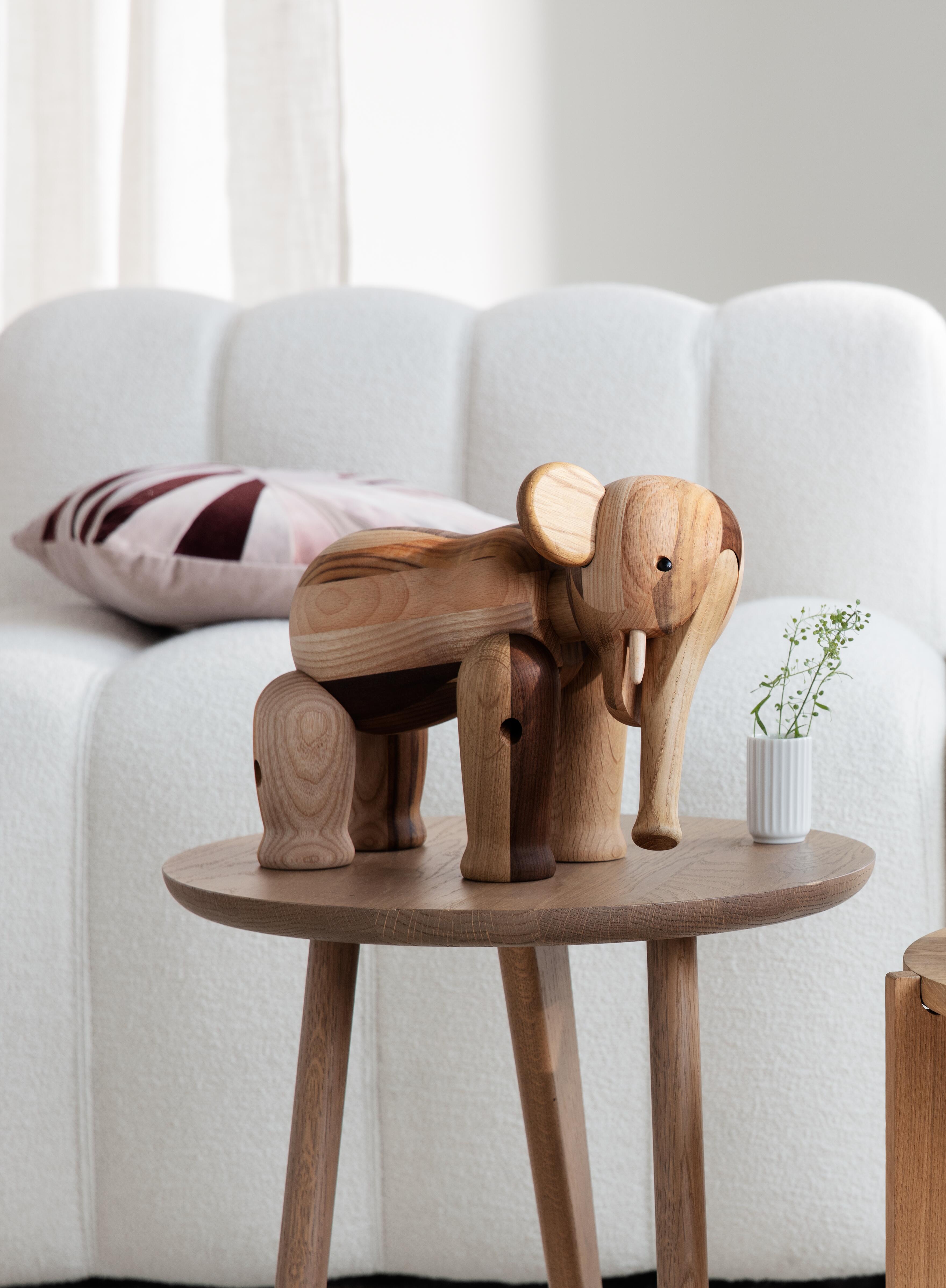 Reworked Elephant large, wooden animals, Kay Bojesen