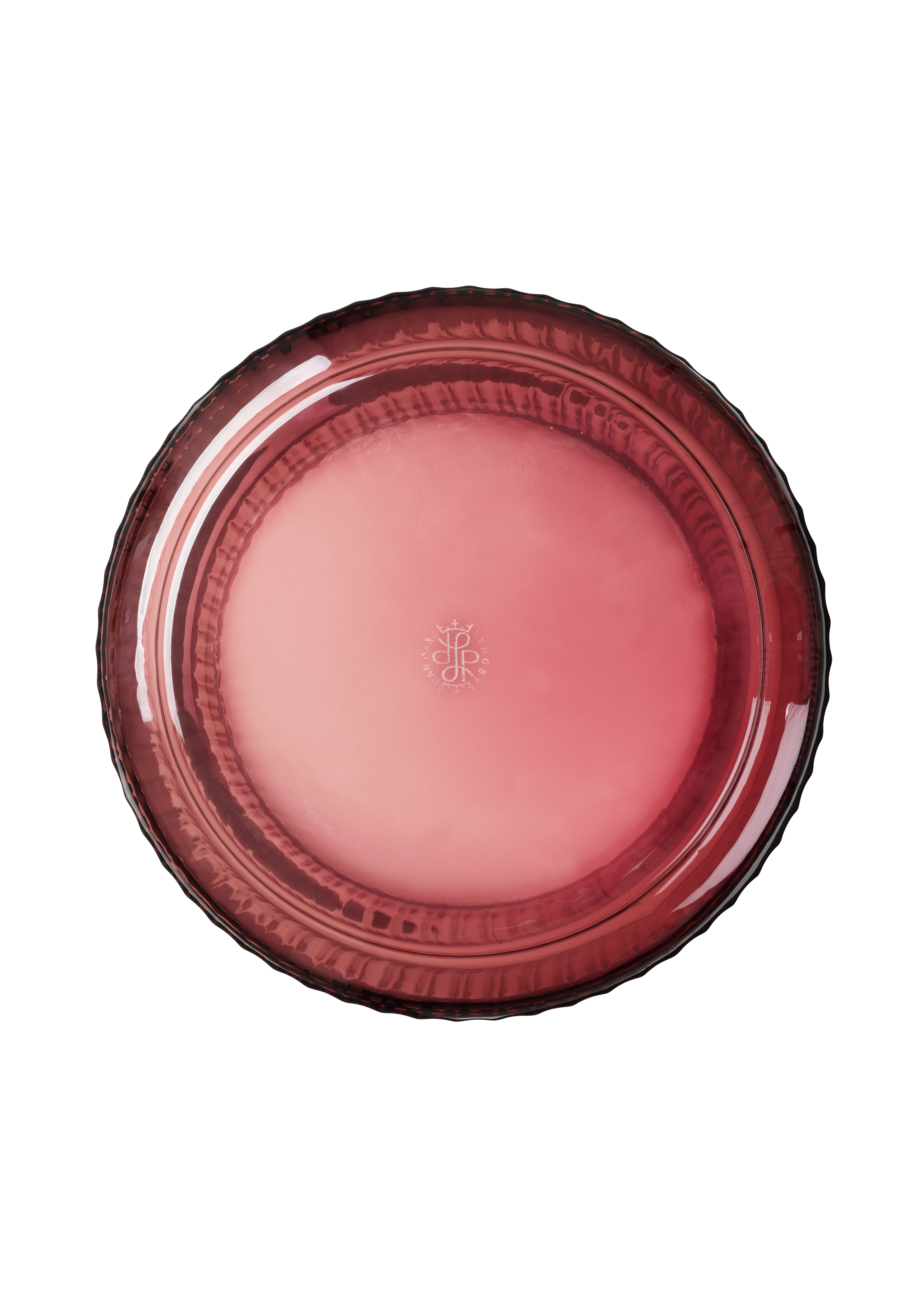 Vase H38 cm from Lyngby Porcelæn in Burgundy color, made of Glass