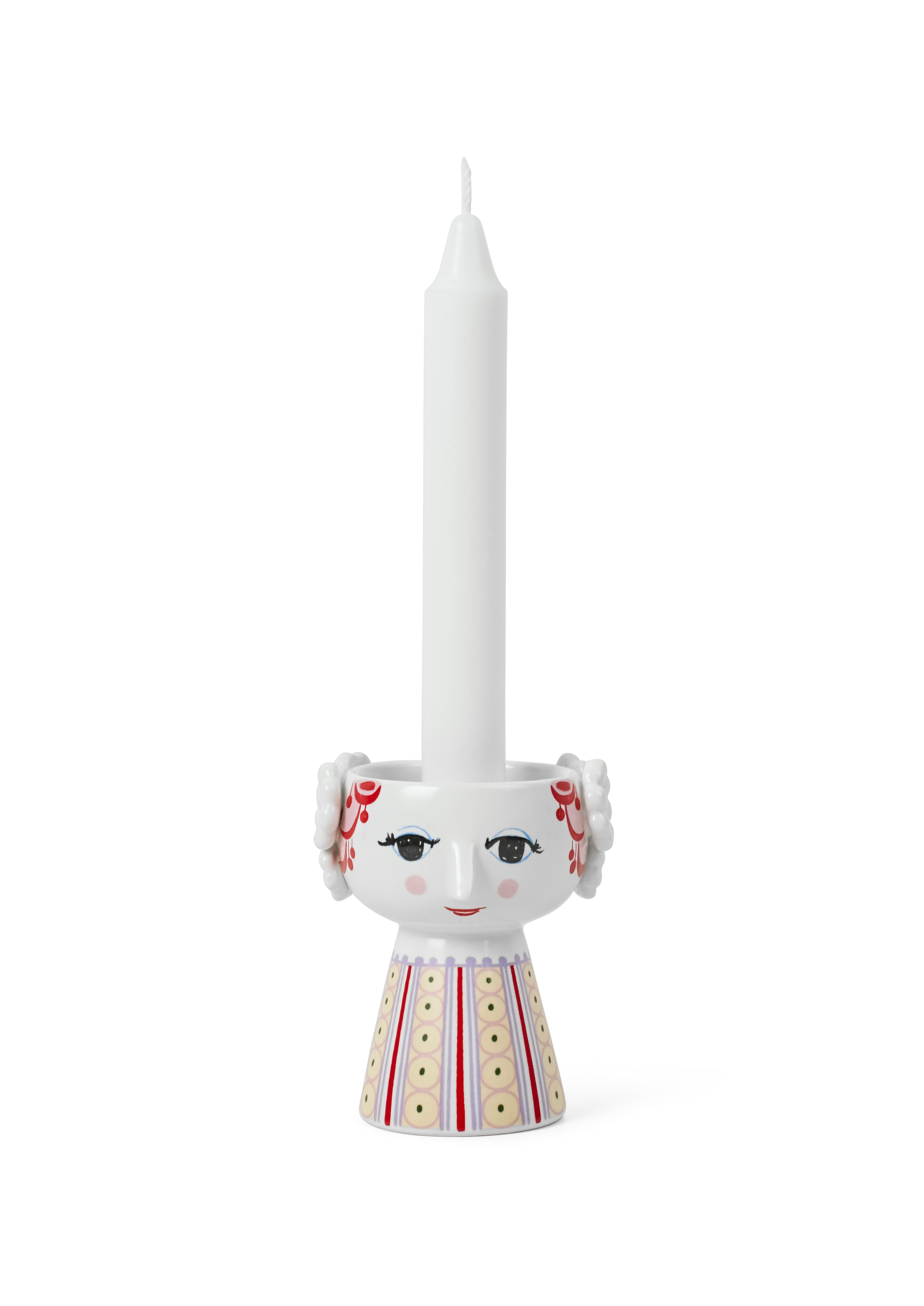 Ljusstake H9.5 cm från Bjørn Wiinblad i färgen Lavender, tillverkad av Keramik