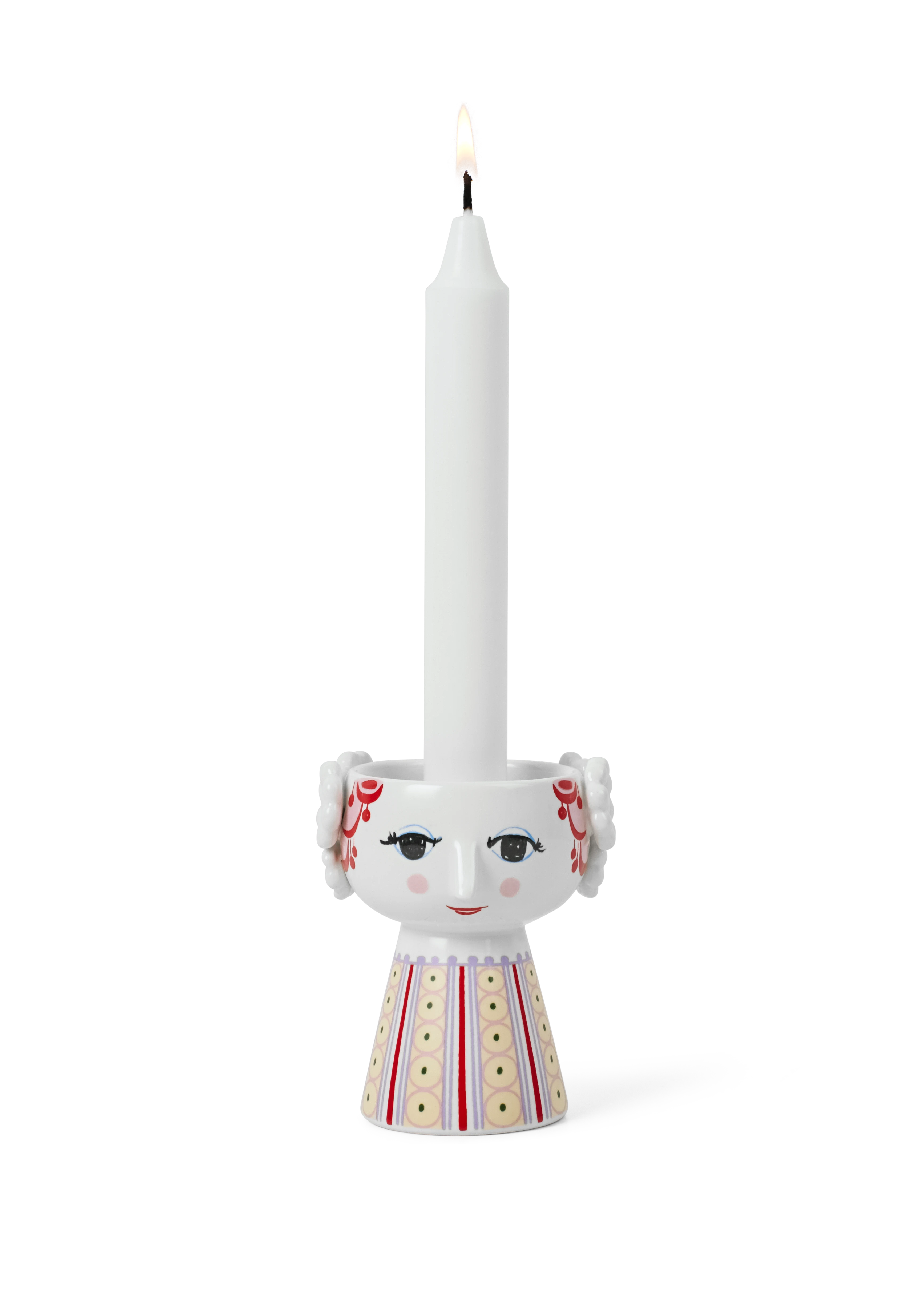 Candle holder H9.5 cm from Bjørn Wiinblad in Lavender color, made of Ceramics