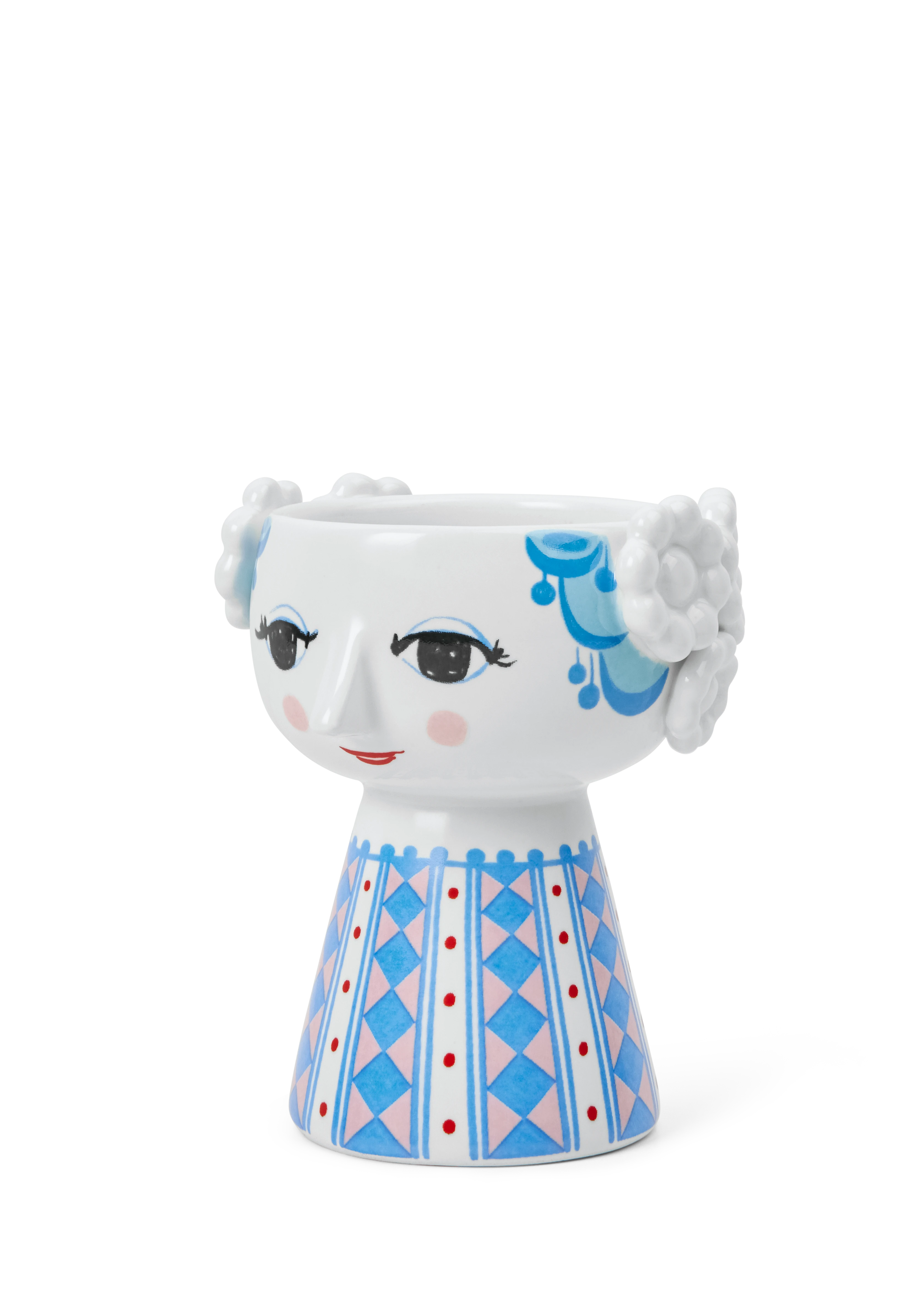 Lysestage H9.5 cm fra Bjørn Wiinblad i farven Blå, lavet af Keramik