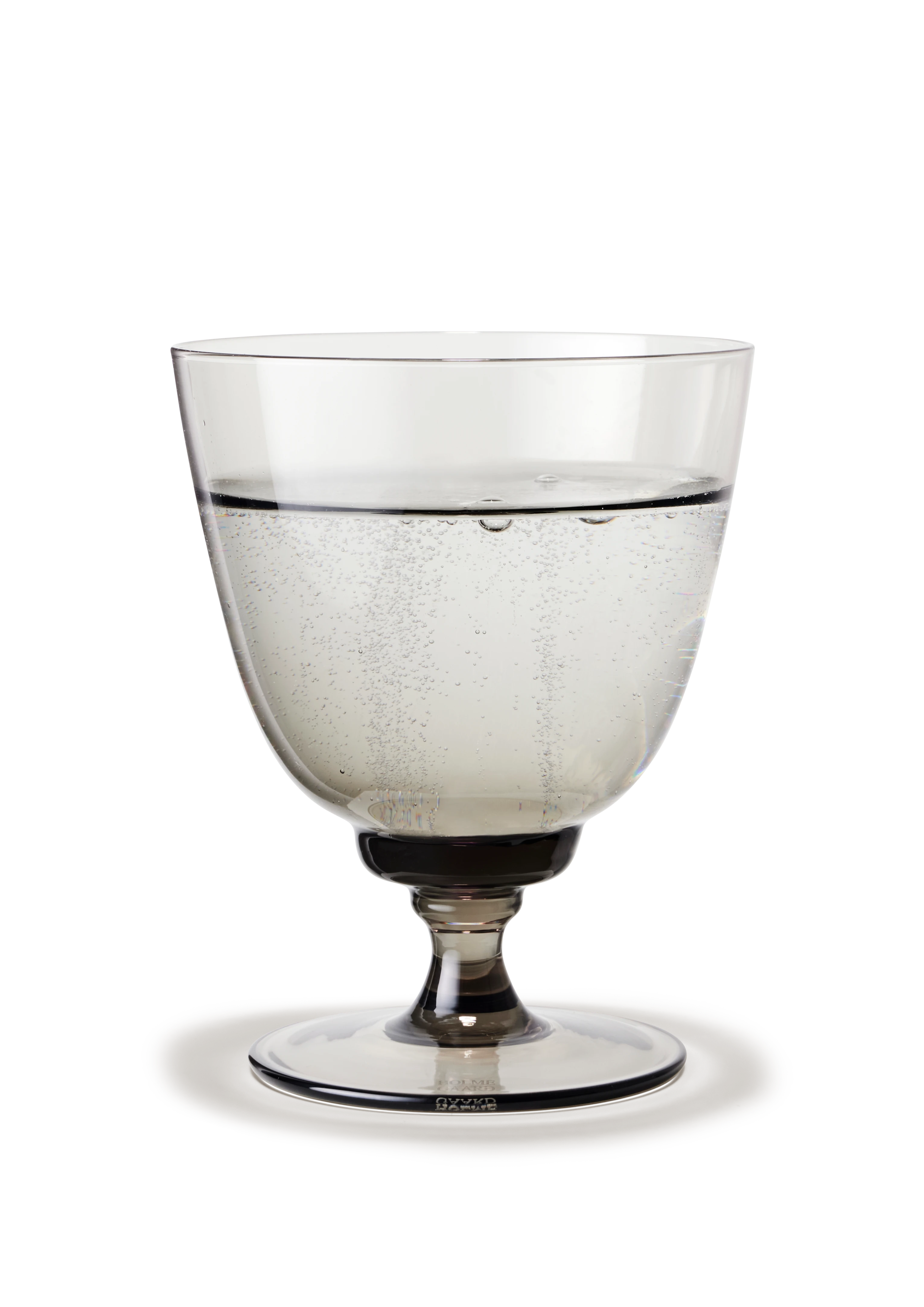 Glass on foot 35 cl from Holmegaard in Smoke color, made of Glass