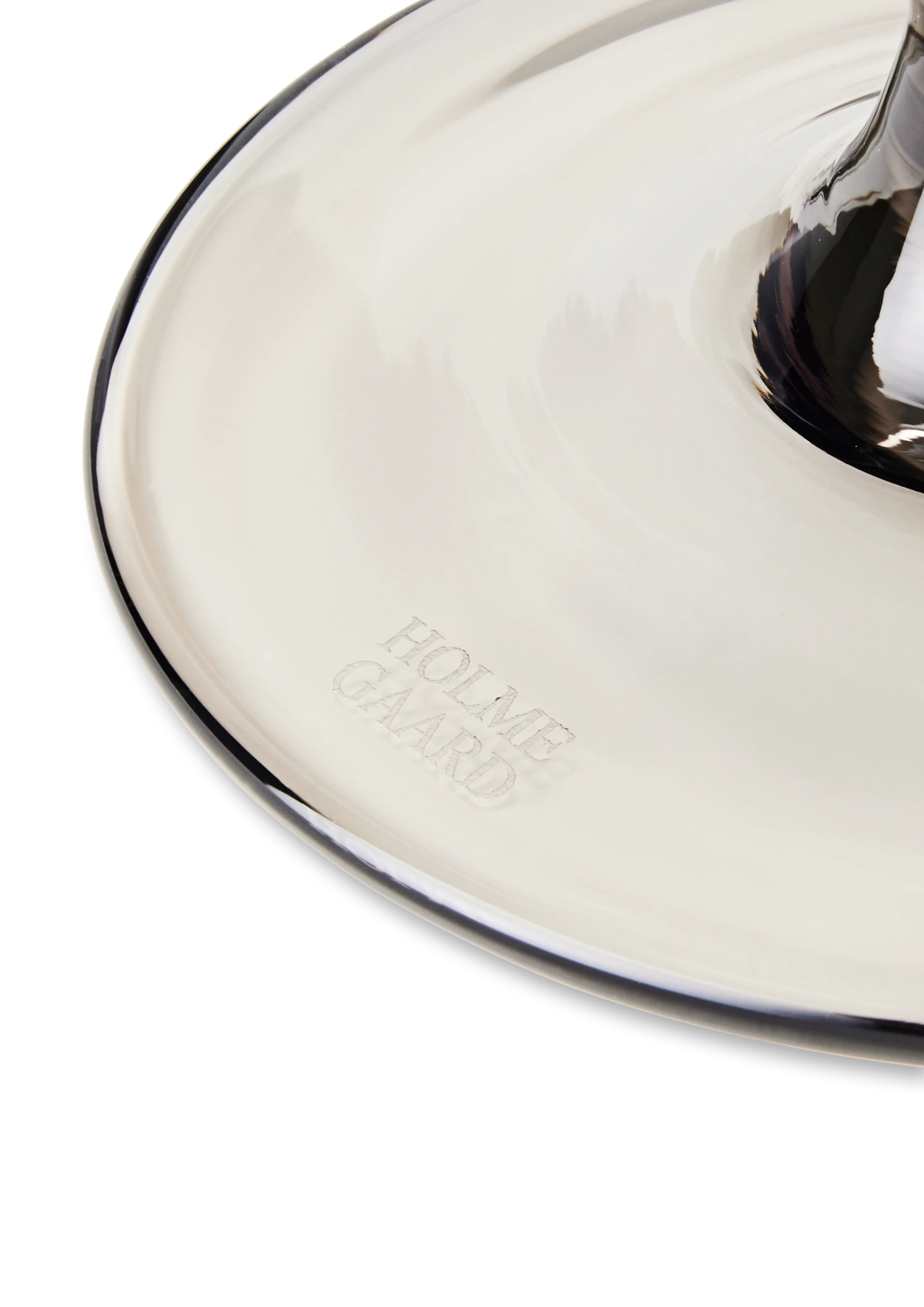 Glass med stett 35 cl fra Holmegaard i fargen Smoke, laget av Glass