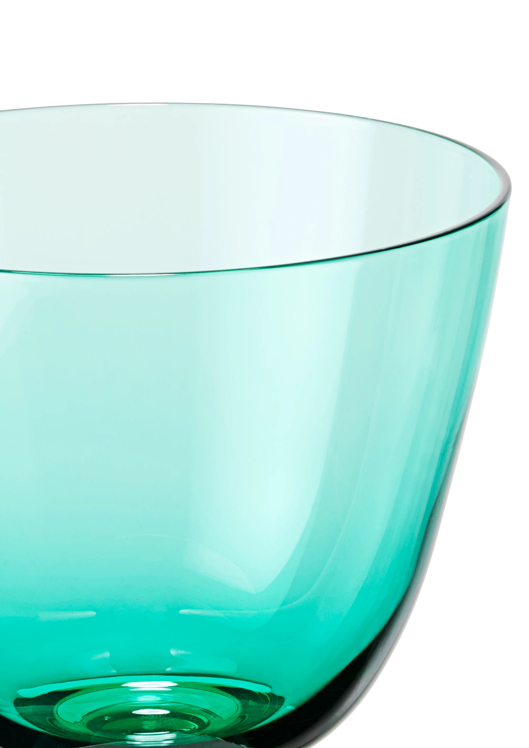 Glass med stett 35 cl fra Holmegaard i fargen Emerald green, laget av Glass