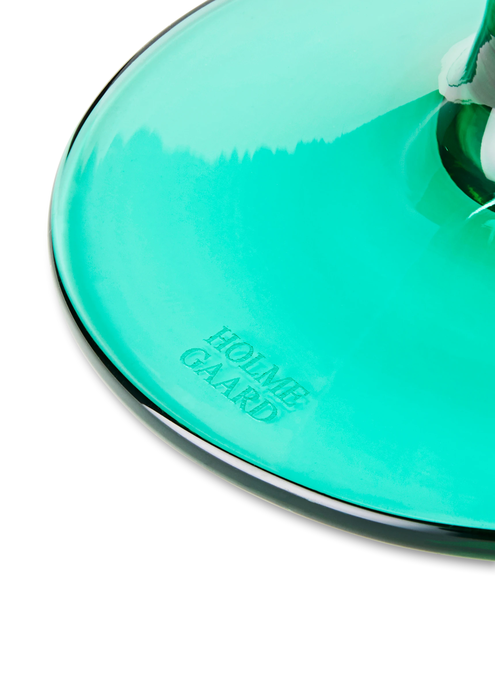 Glas på fod 35 cl fra Holmegaard i farven Emerald green, lavet af Glas