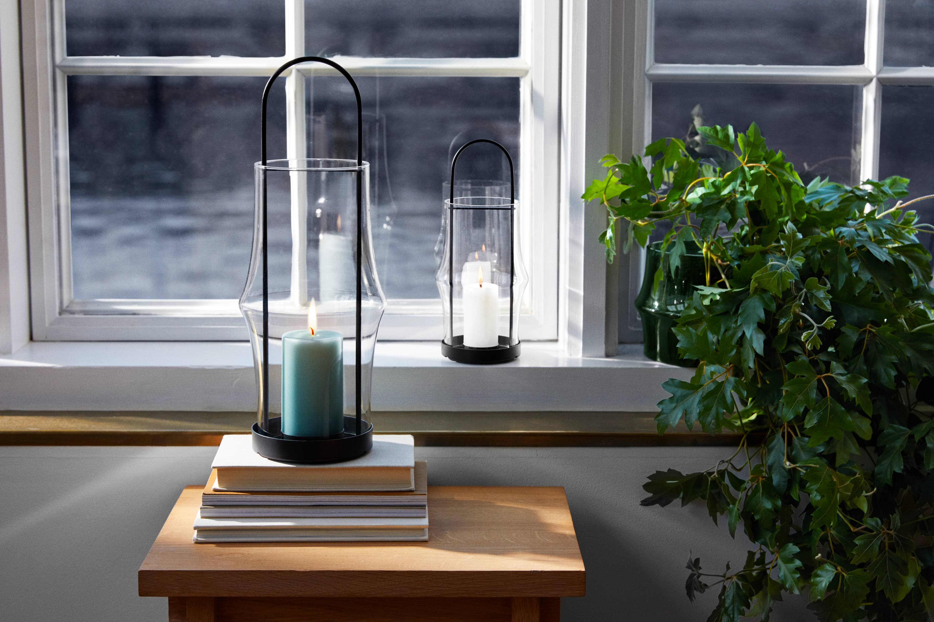 Lantern H39 cm from Holmegaard in Clear color, made of Glass