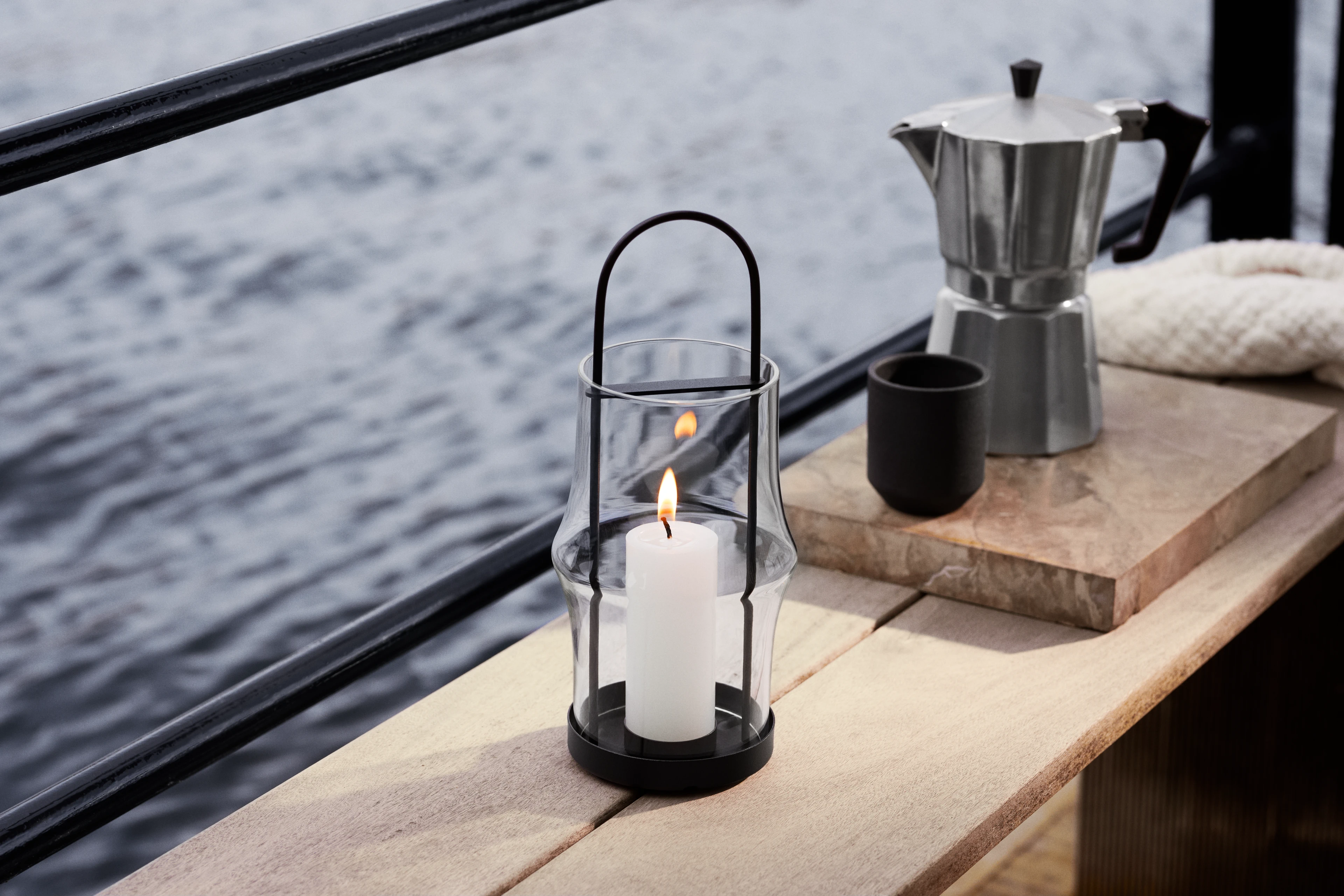 Lanterne H25.5 cm fra Holmegaard i farven Klar, lavet af Glas