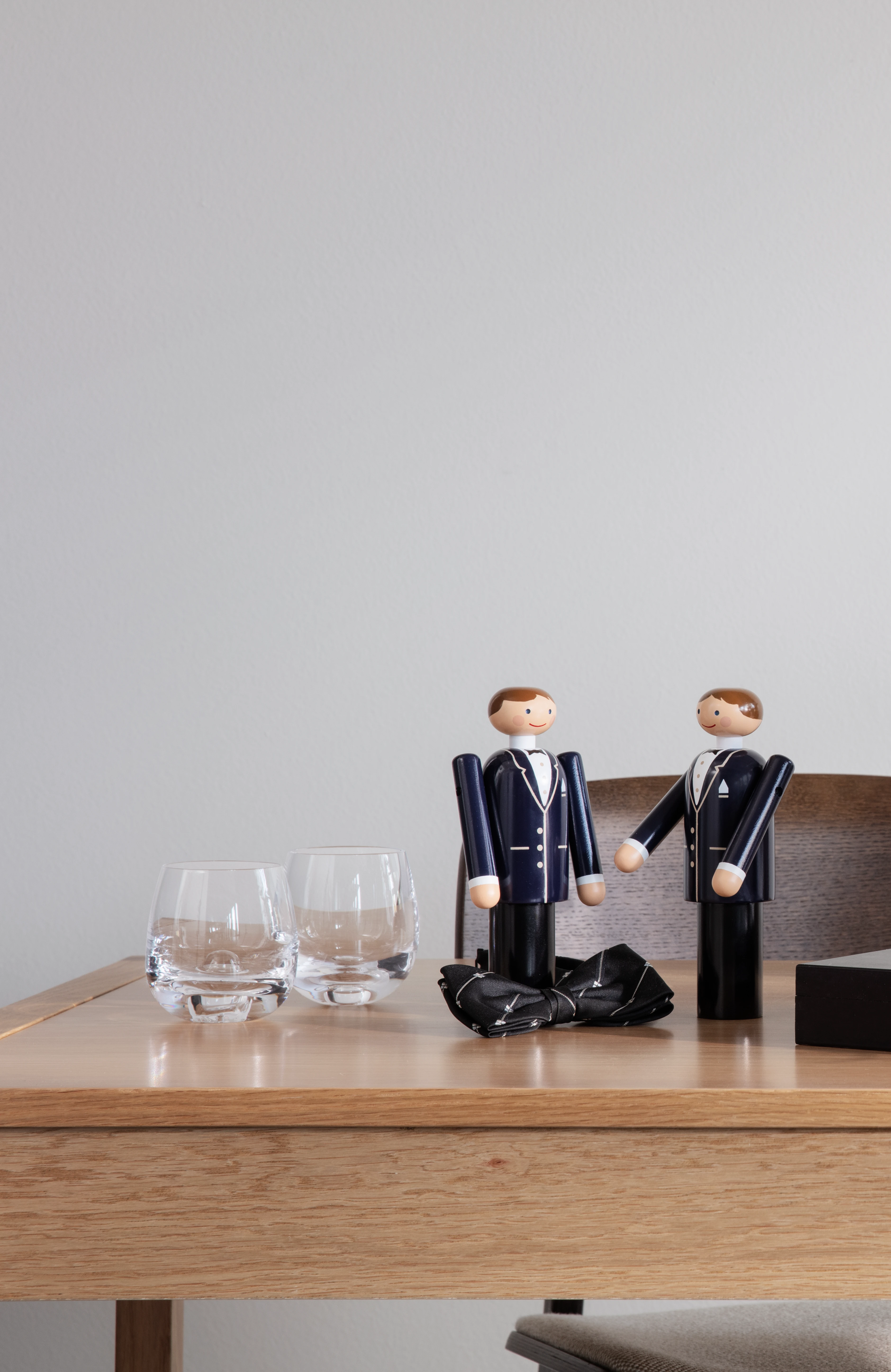 Groom H18 cm from Kay Bojesen in Blue/Black/White color, made of Wood